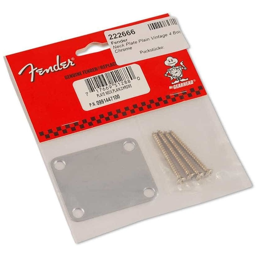 Fender - Fender Neck Plate Plain Vintage 4 Bolt Chrome