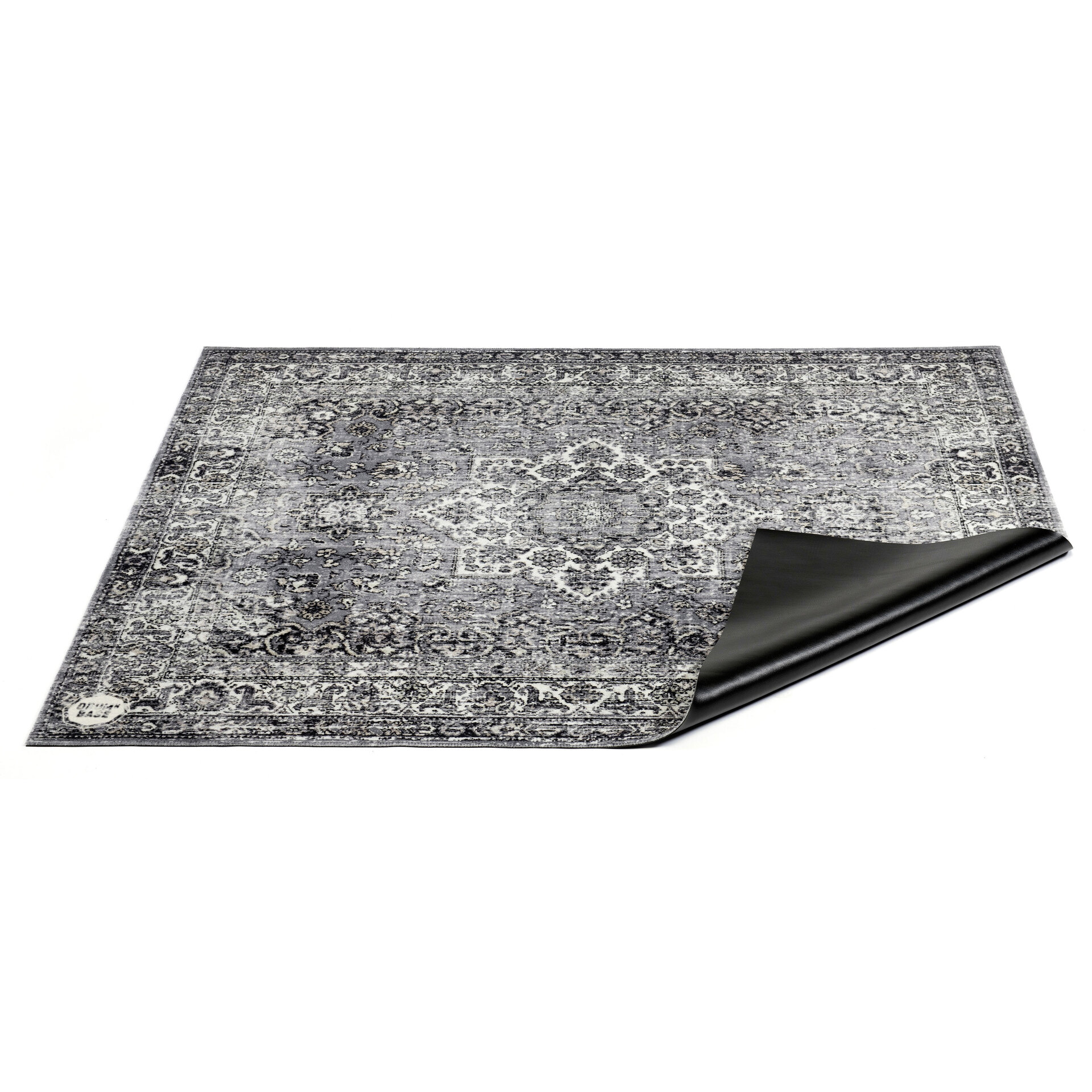 DRUMnBASE 185 x 160 cm Grey Vintage Persian Drum Mat 2