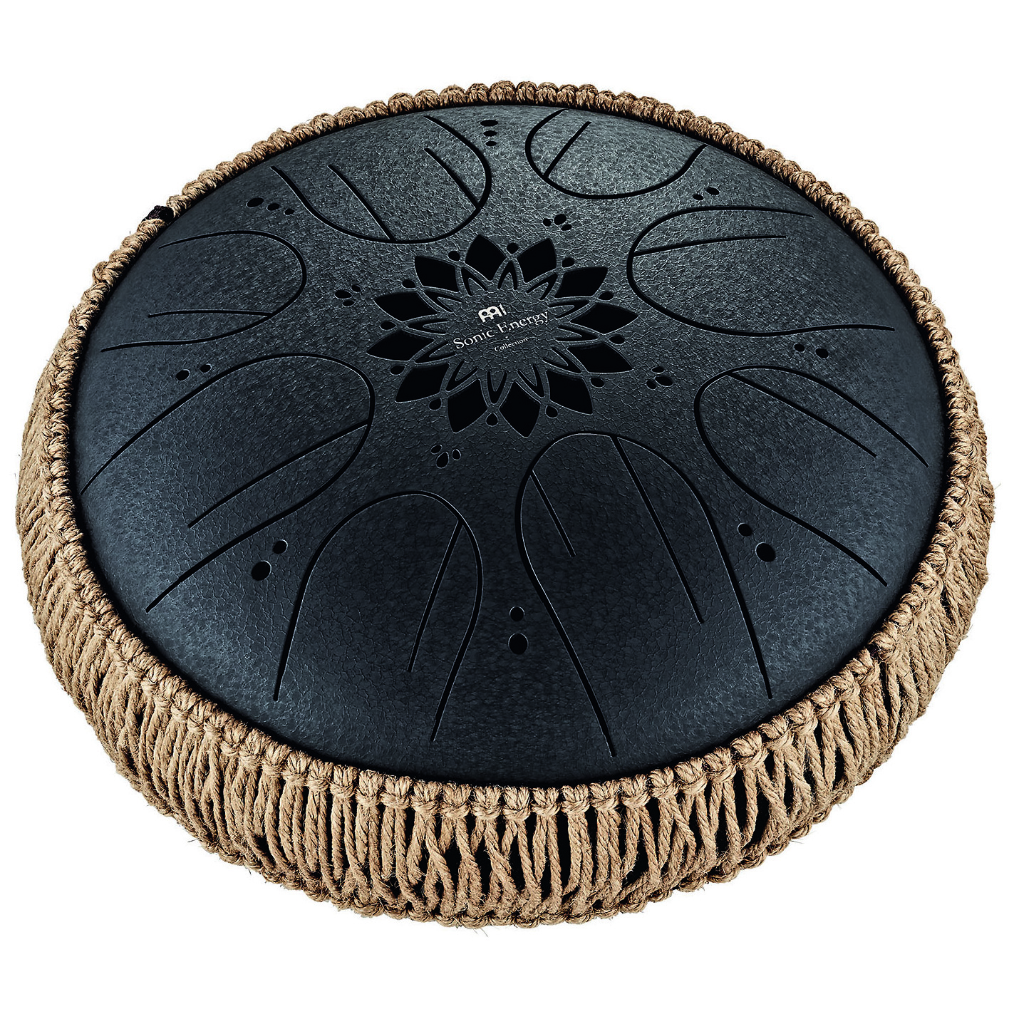 Meinl Sonic Energy MOSTD1BK - Medium Octave Steel Tongue Drum 10", H Moll, 8 Töne, 432 Hz, Schwarz