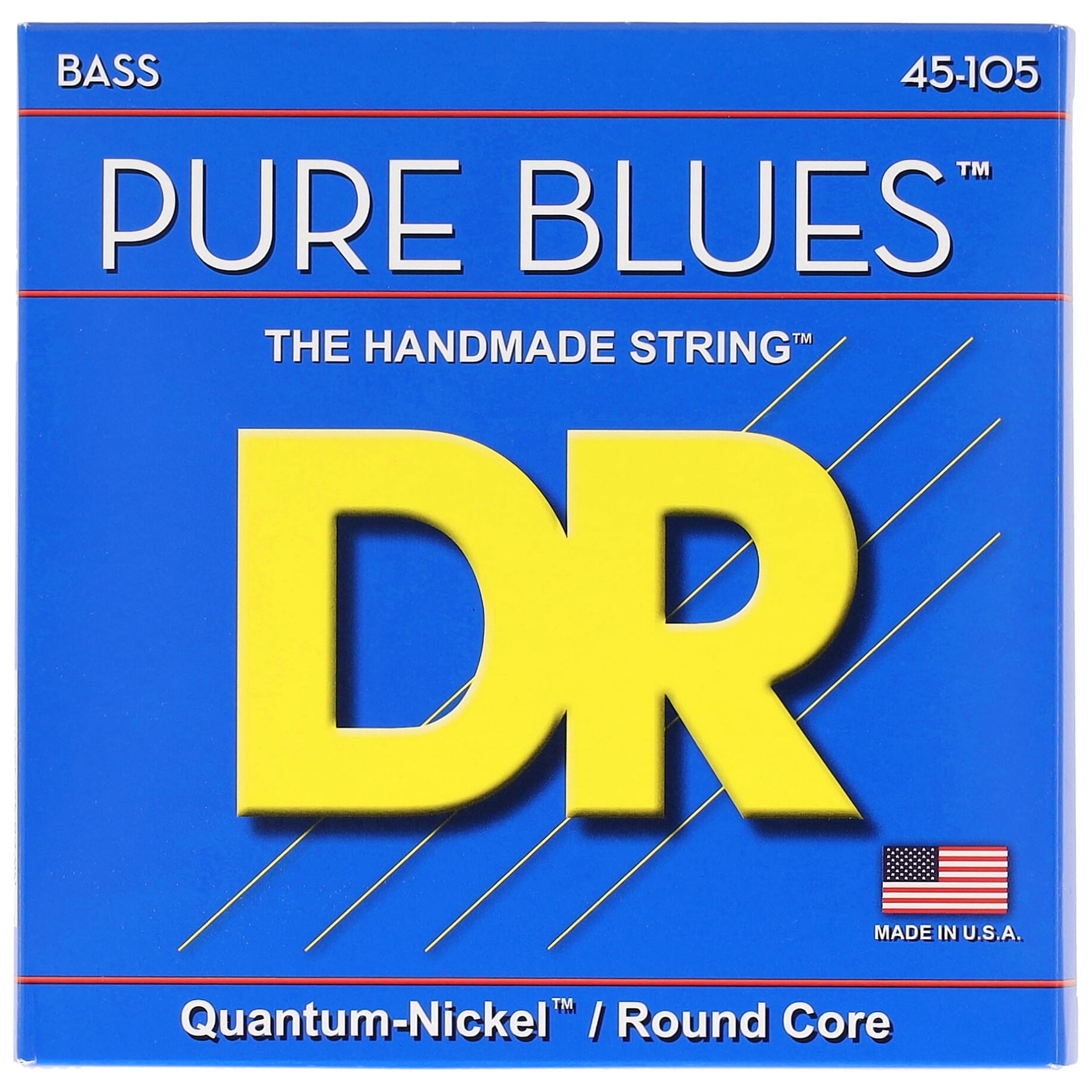 DR Strings - DR Strings PURE BLUES - Quantum Nickel Bass Strings Medium 45-105