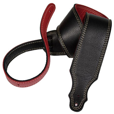  Black/Red Reversible Leather/Natural Stich 2,5"
