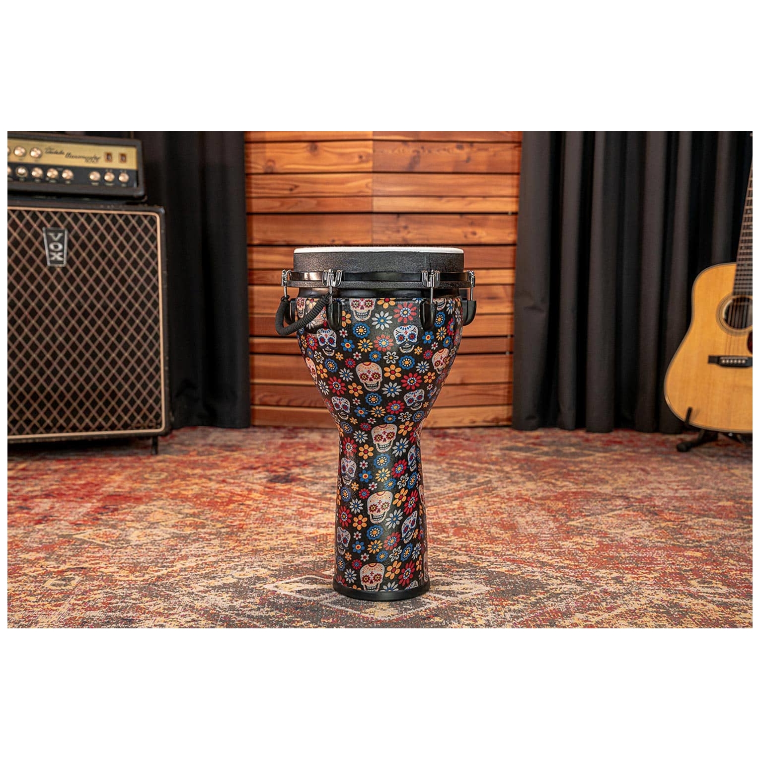 Meinl Percussion - Meinl Percussion JD12DA 12 Jumbo Djembe, Day Of The Dead - 9