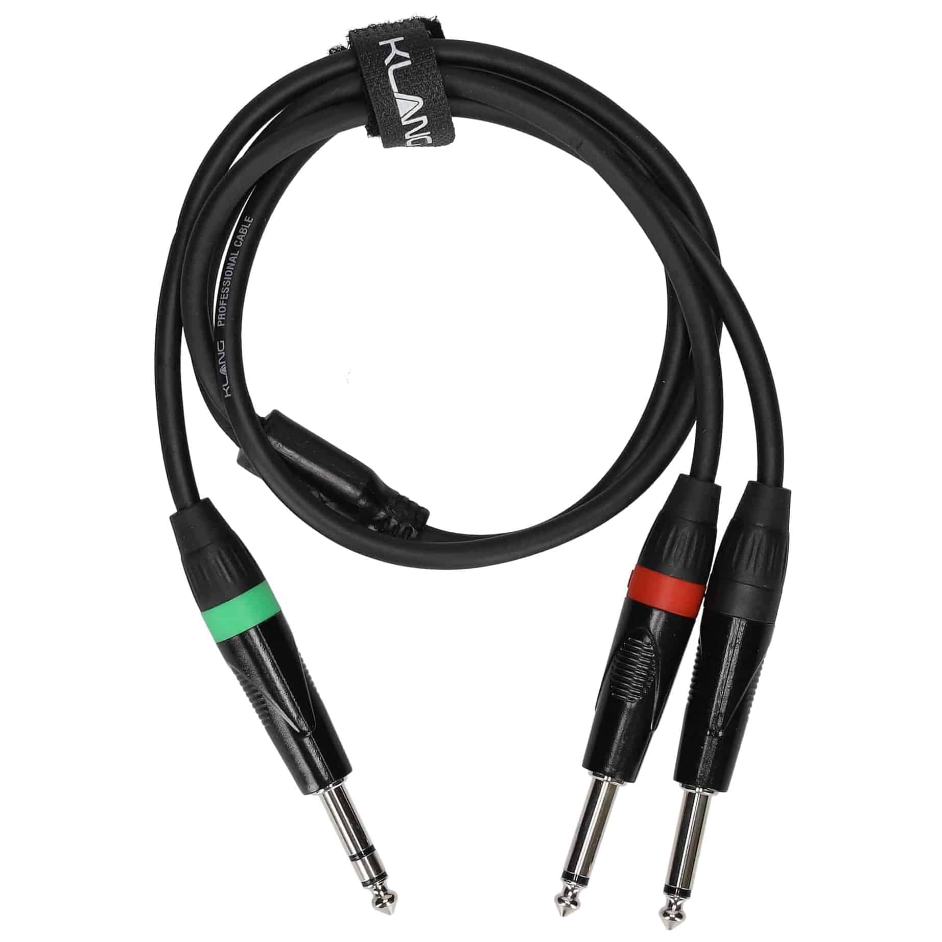 Klang - Klang Y-Audiokabel, 1 Meter 6,3 mm Klinke, male, stereo 2 x 6,3mm Klinke, male, mono