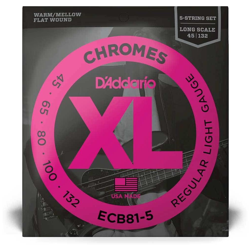 D’Addario - D’Addario ECB81-5 - XL 5-String Bass Chromes, Long Scale 45-132 - 1