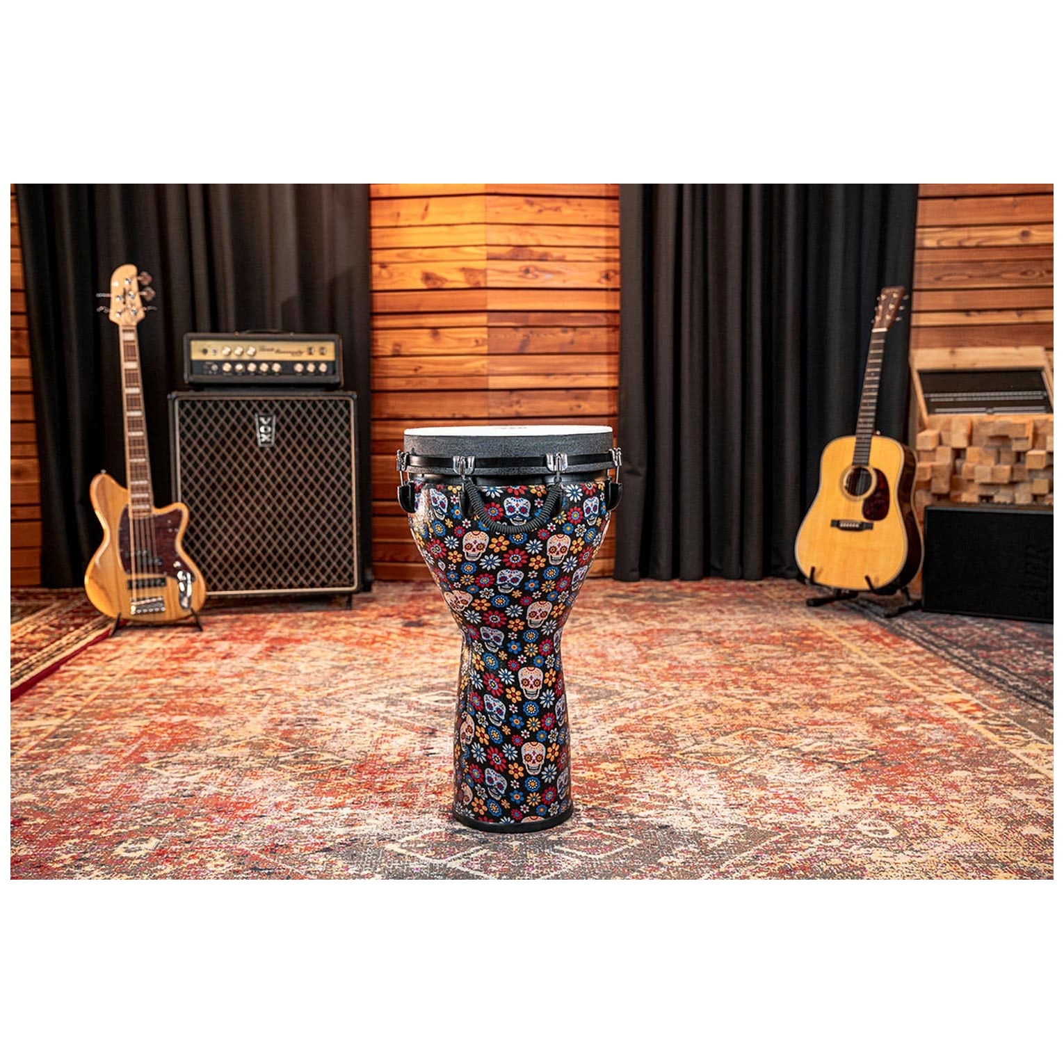 Meinl Percussion - Meinl Percussion JD14DA 14 Jumbo Djembe, Day Of The Dead - 3