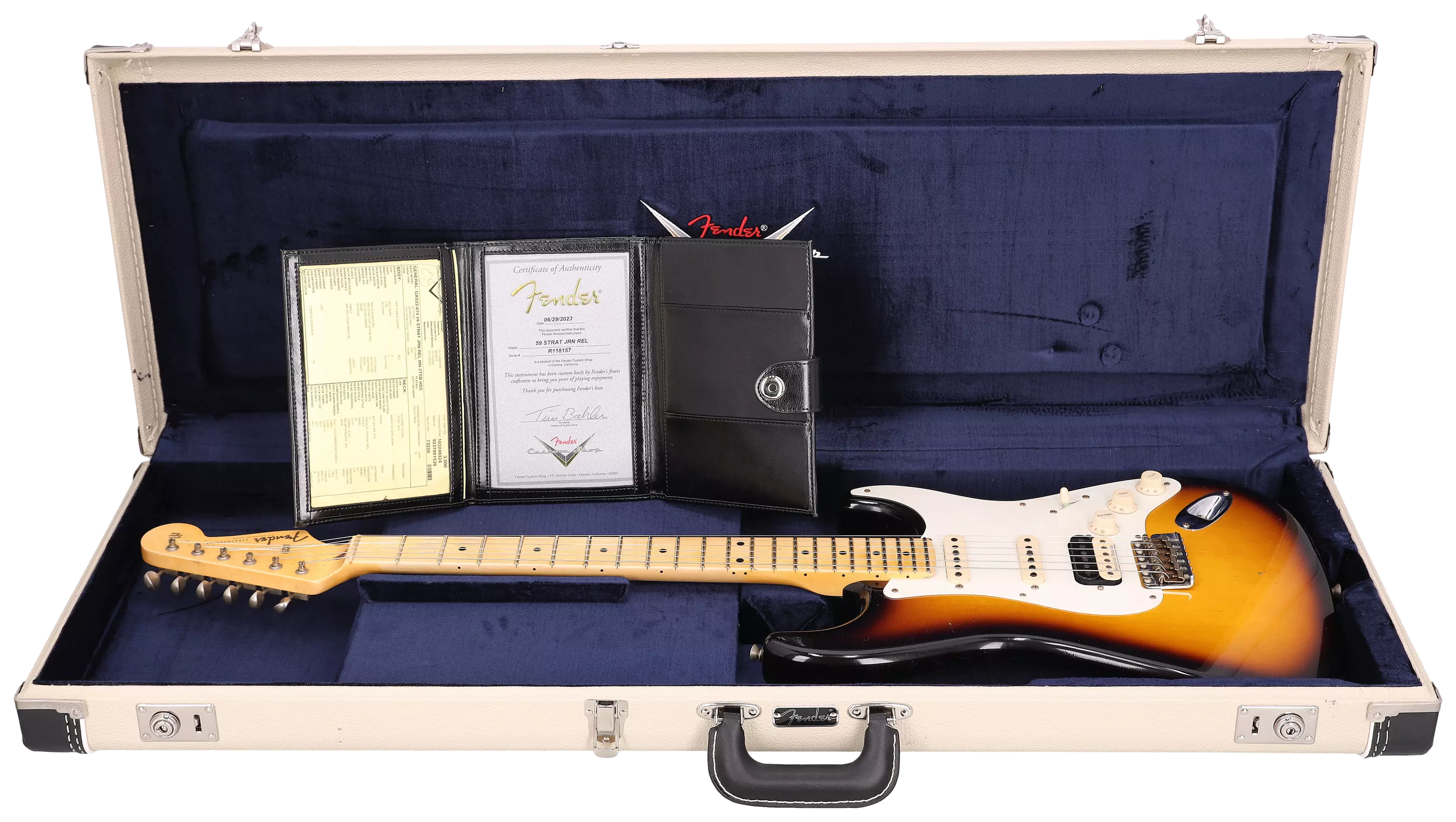 Fender Custom Shop 1959 Stratocaster Dealer Select JRN HSS MN 2TS #2 14