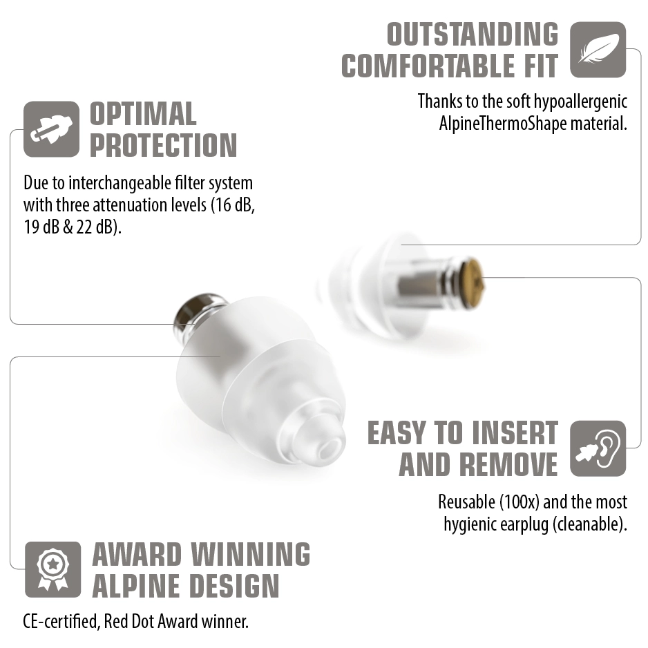 Alpine Hearing Protection MusicSafe Pro Transparent - Earplugs 8