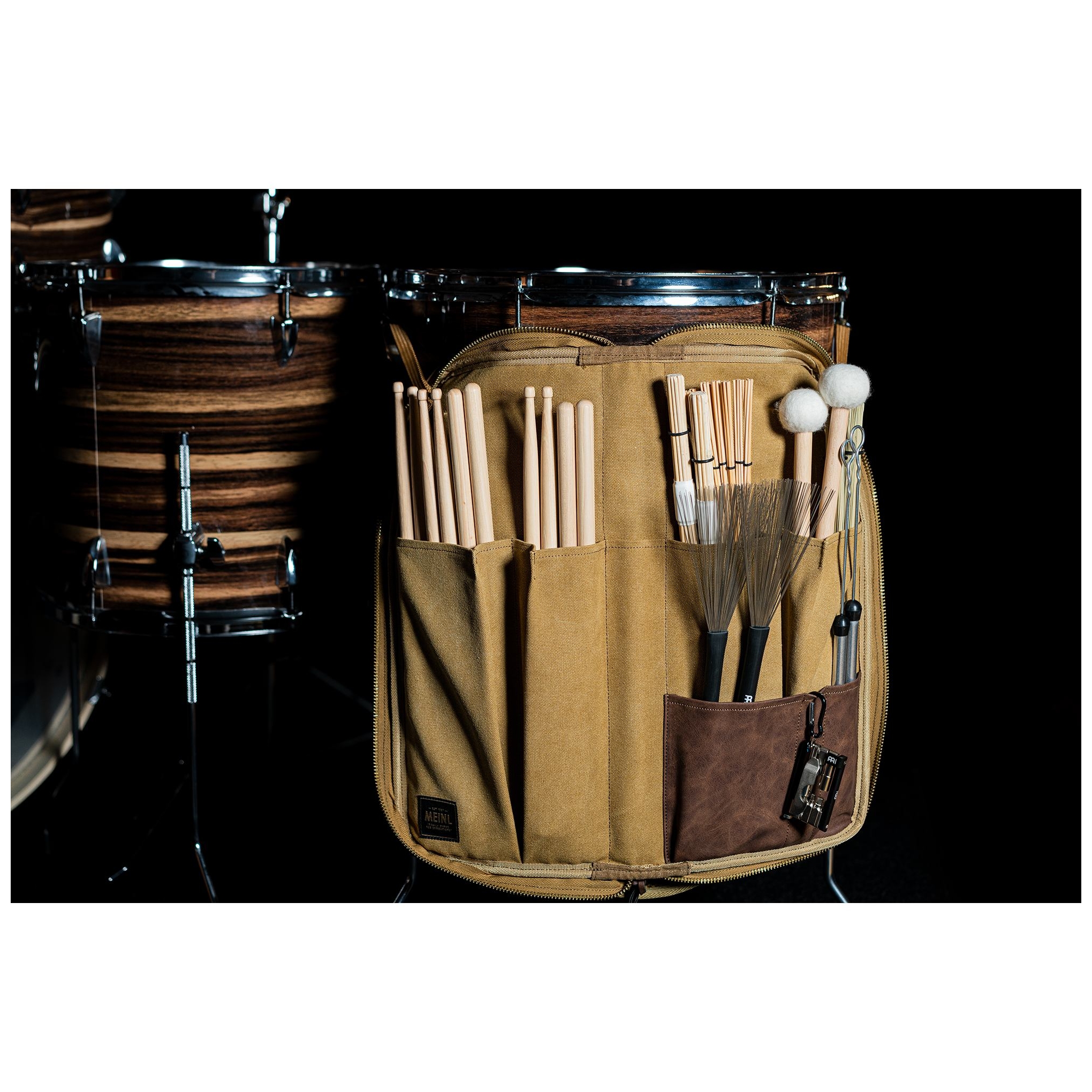 Image of Meinl cymbals mwskh canvas collection stick bag, cvintage khaki 10028399 5