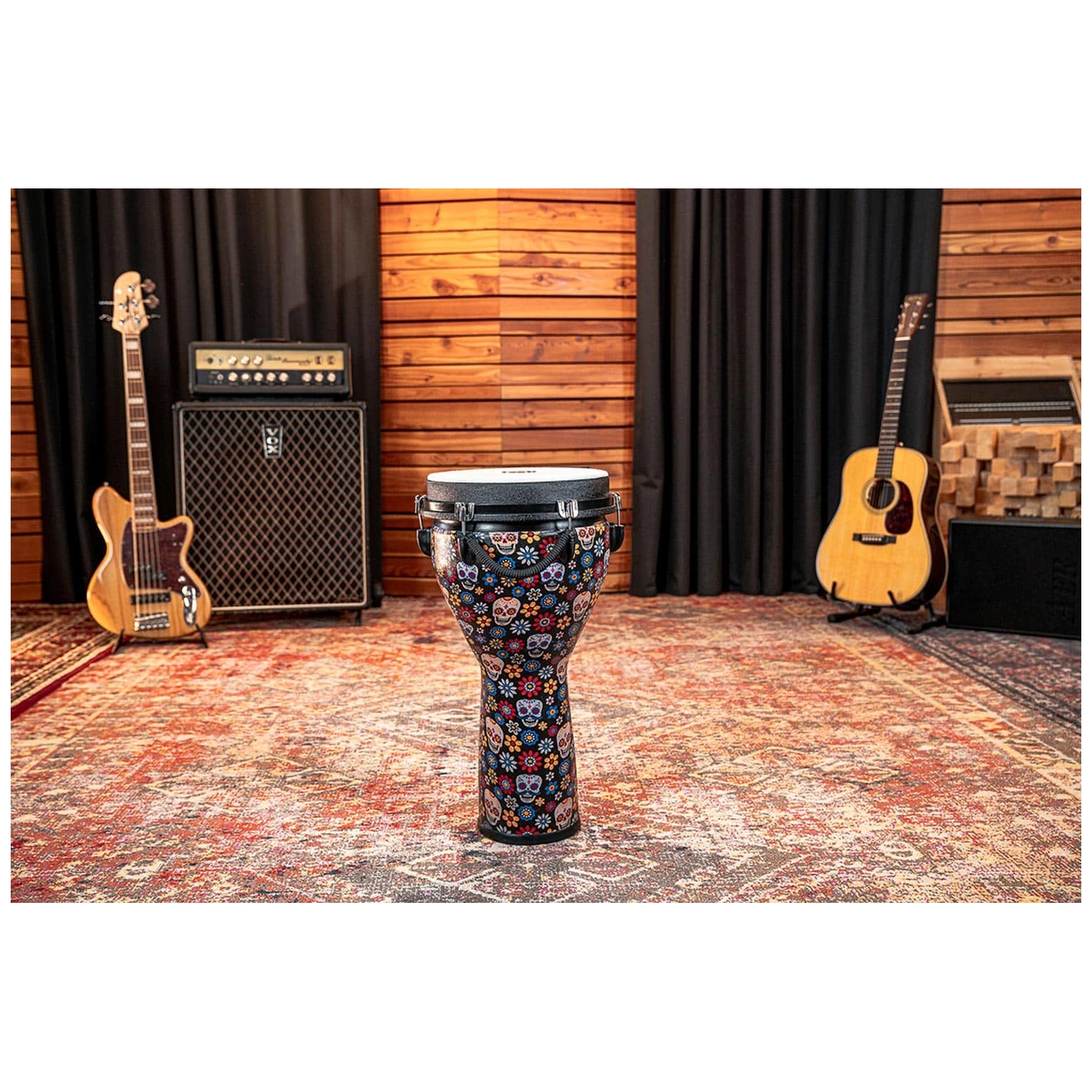 Meinl Percussion - Meinl Percussion JD12DA 12 Jumbo Djembe, Day Of The Dead - 3