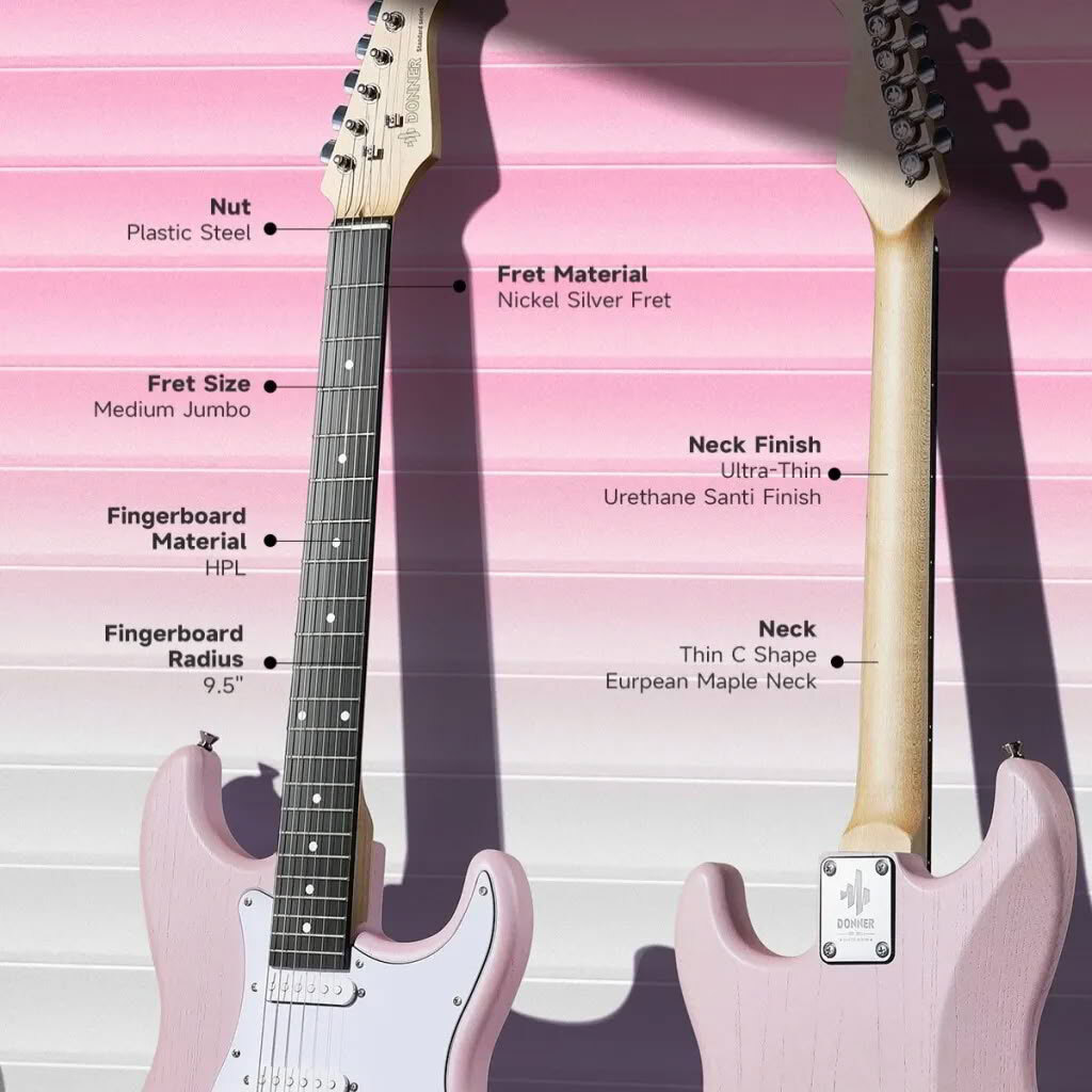 Donner DST-80 Shell Pink 4