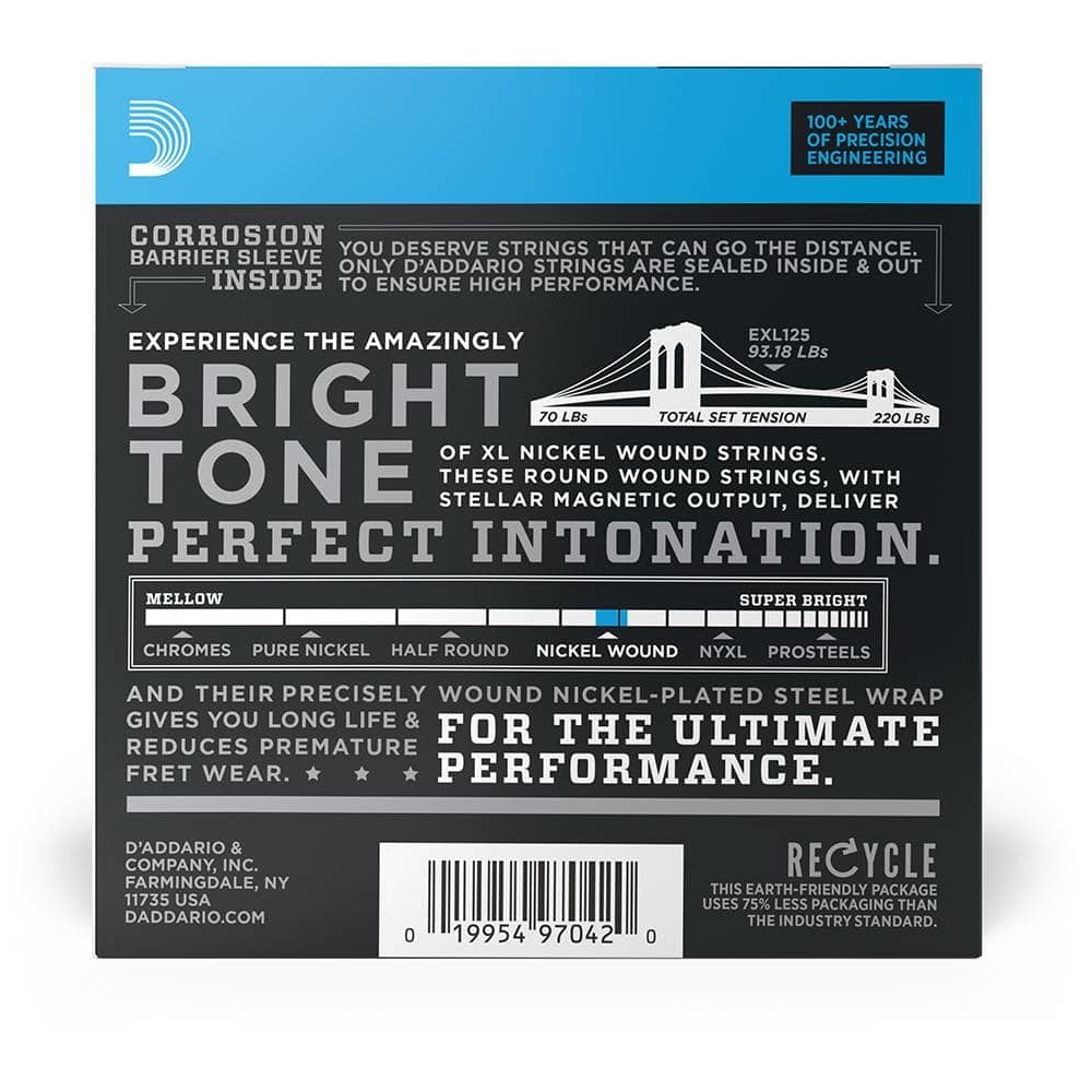 D’Addario EXL125-10P - XL Electric Nickel Wound 10er Pack 009-046 10019738-1