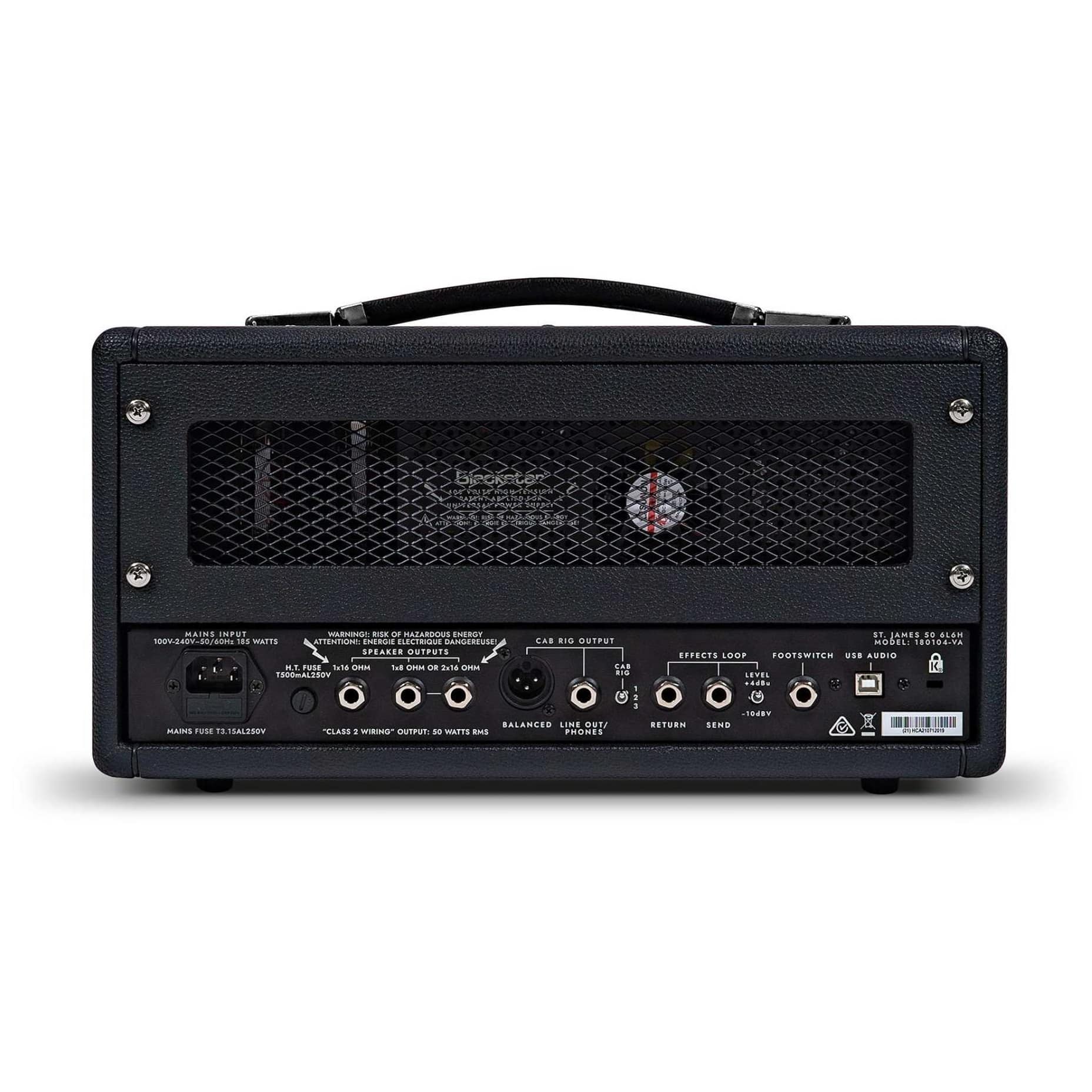 Image of Blackstar st. james 50 6l6 head black 10027837 1