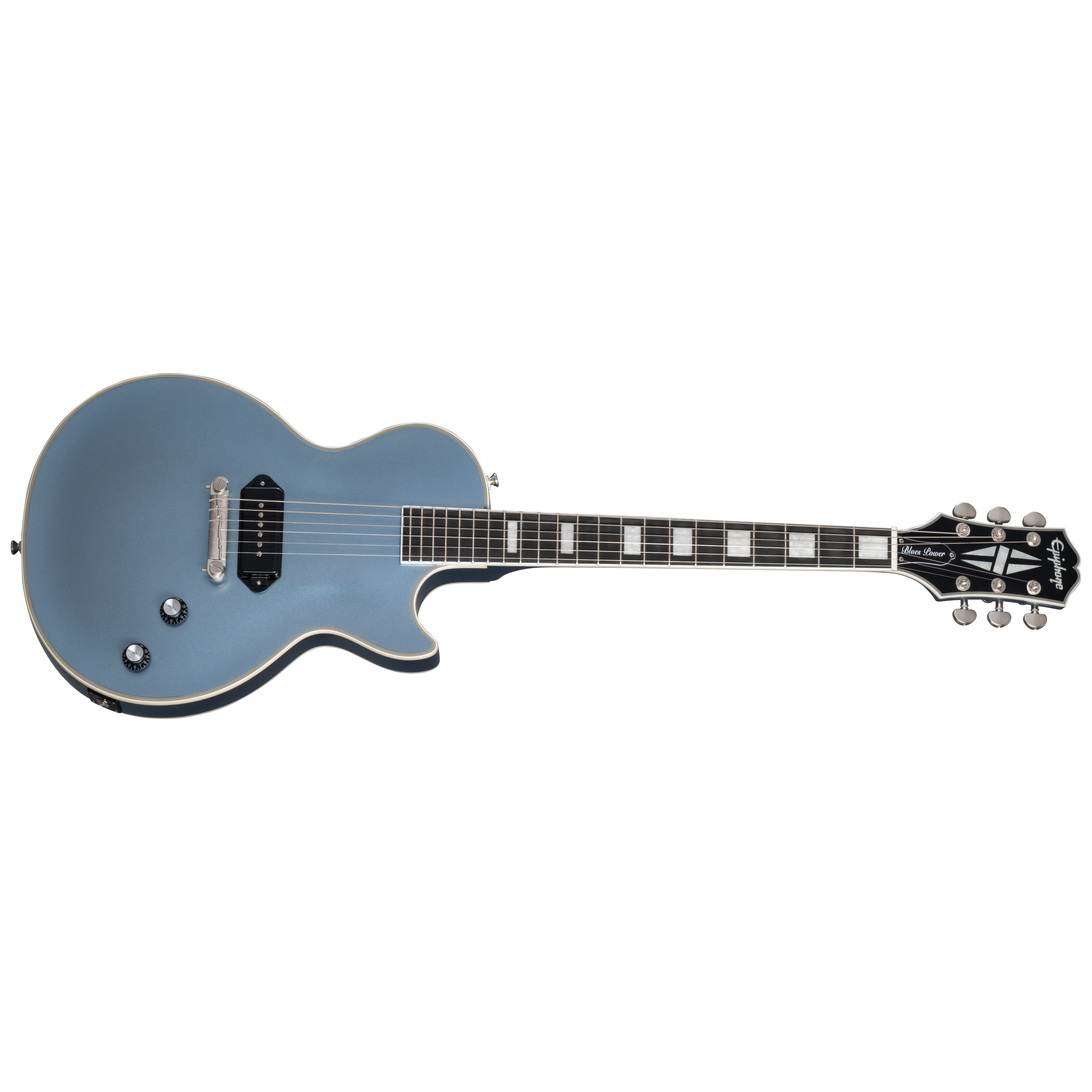 Epiphone Jared James Nichols Blues Power Les Paul Custom Aged Pelham Blue 1