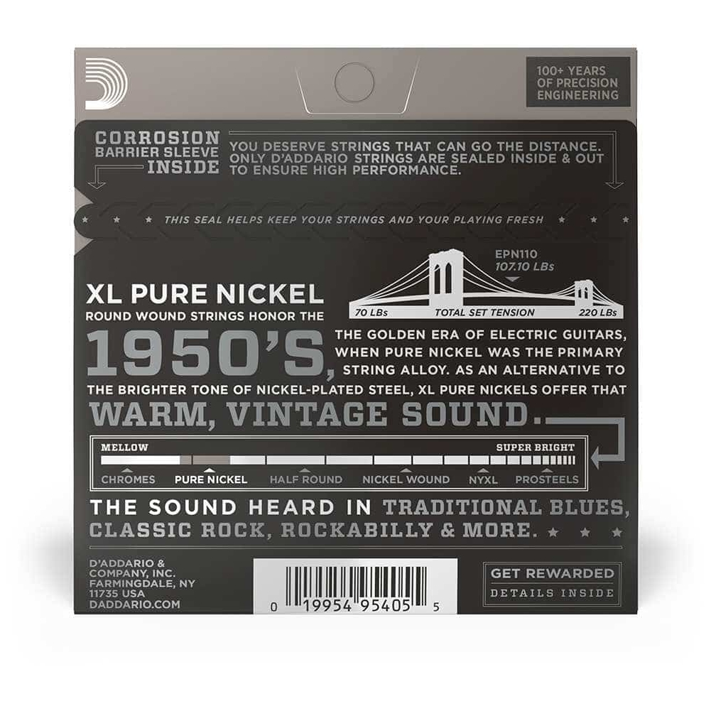 D’Addario - D’Addario EPN110 - XL Electric Pure Nickel 010-045 - 2