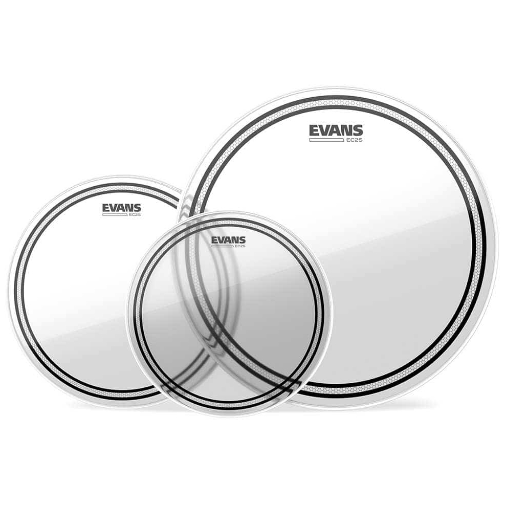 Evans - Evans ETP-EC2SCLR-F - EC2 Tom Pack Fusion - 10 12 14 Zoll - Clear