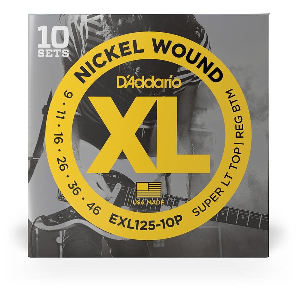 D’Addario EXL125-10P - XL Electric Nickel Wound 10er Pack 009-046 10019738-0