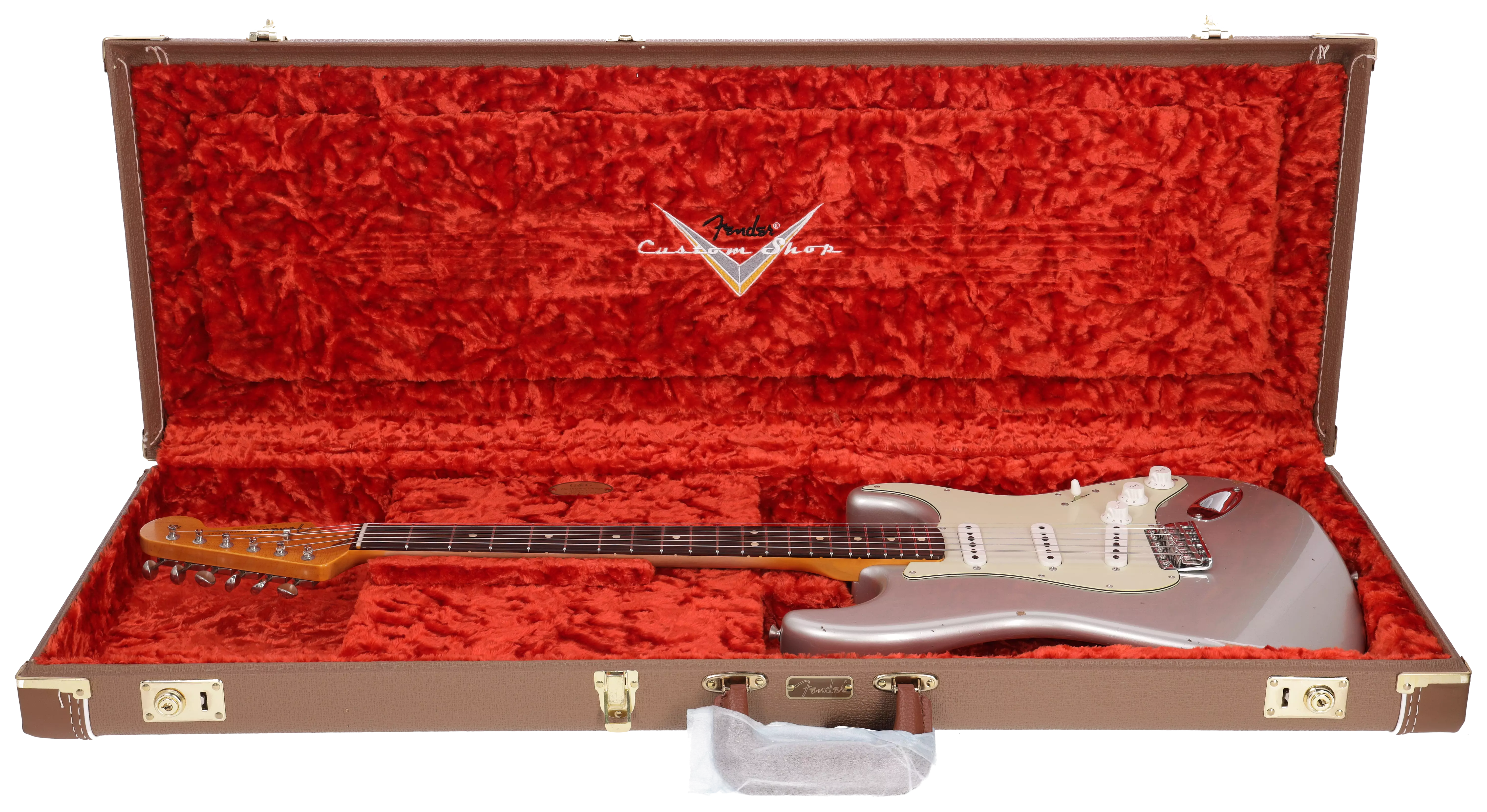 Fender Custom Shop 1963 Stratocaster Relic Aged Inca Silver Metallic #2 16