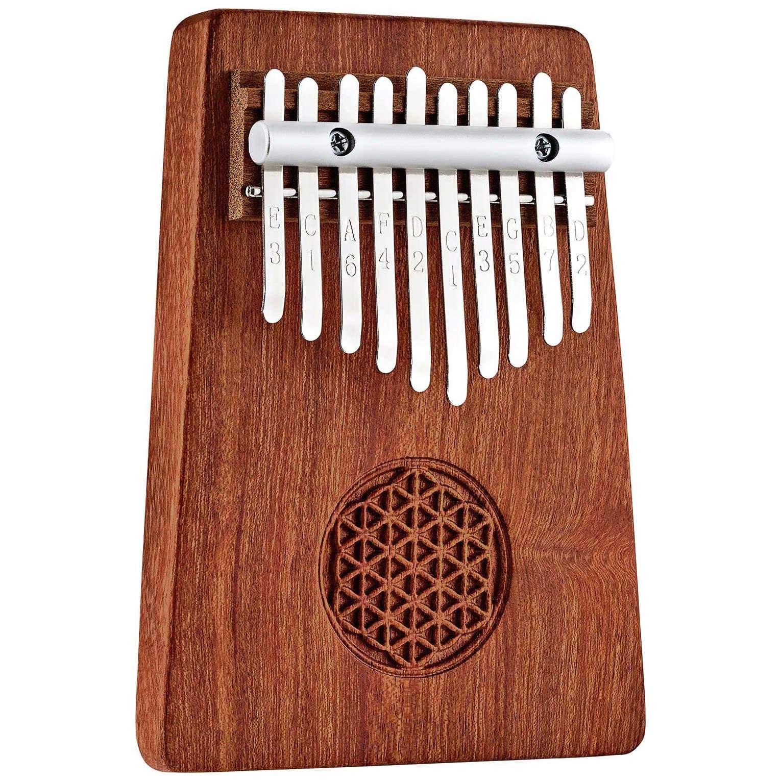 Meinl Sonic Energy - Meinl Sonic Energy KL1002FOL Solid Kalimba, 10 Töne, Blume des Lebens Sambesi-Mammutbaumho - 7