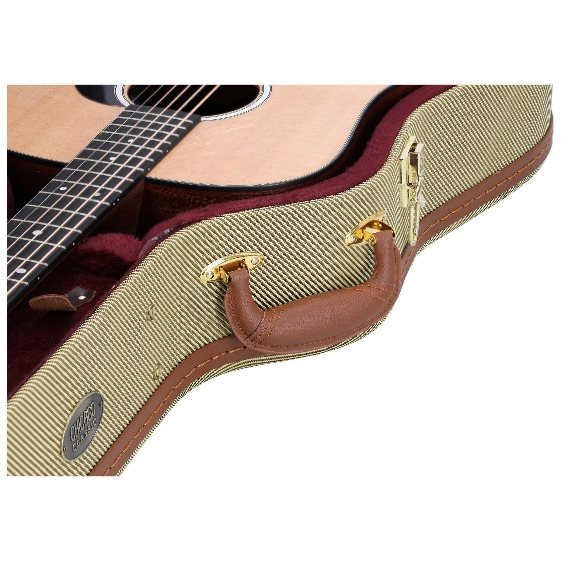 Chicago Classic Holzkoffer Dreadnought Tweed 6