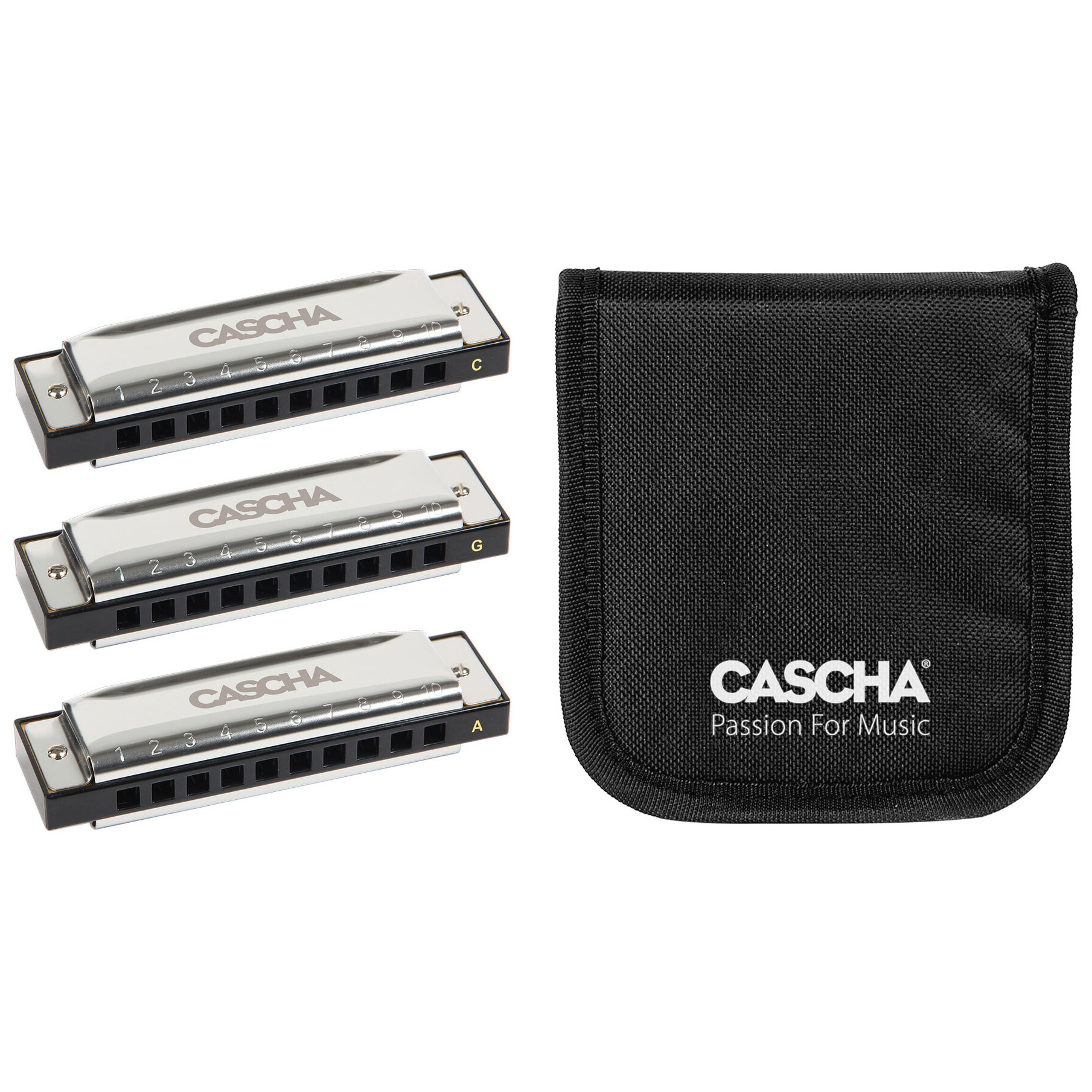  Blues Harmonica Set (3-Pack)