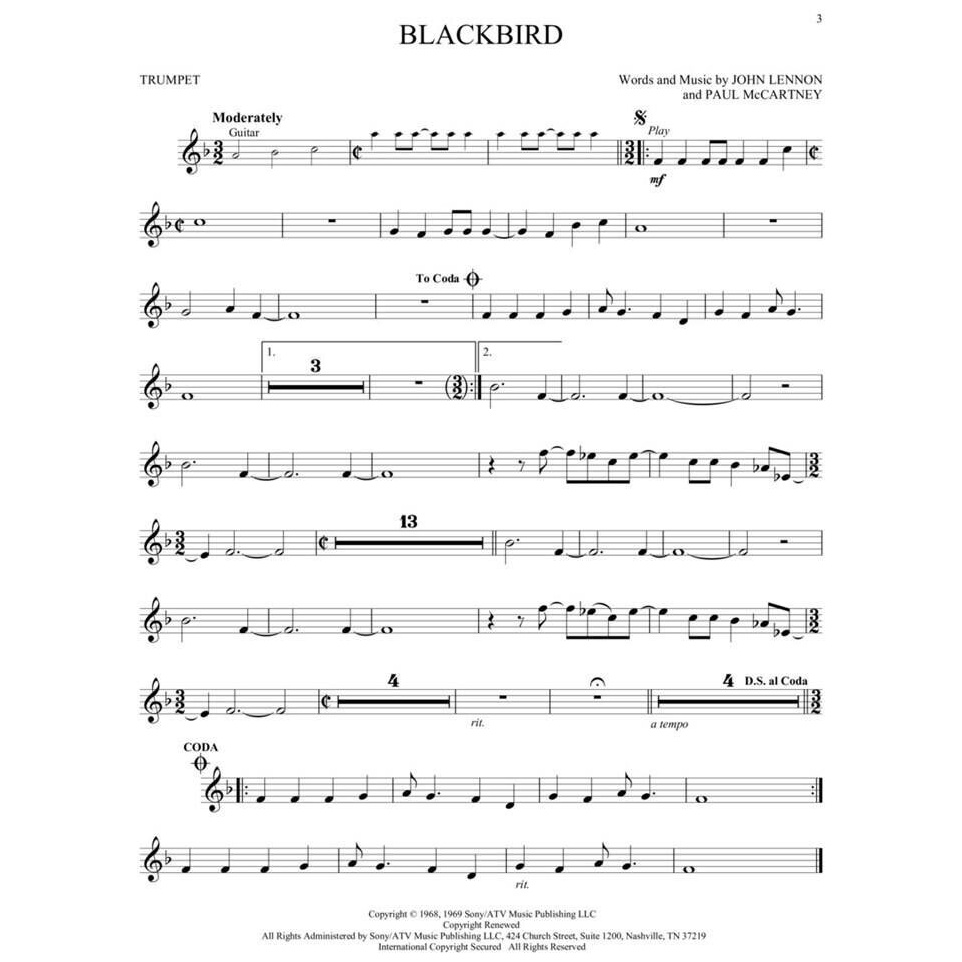 Hal Leonard The Beatles - Trumpet 3
