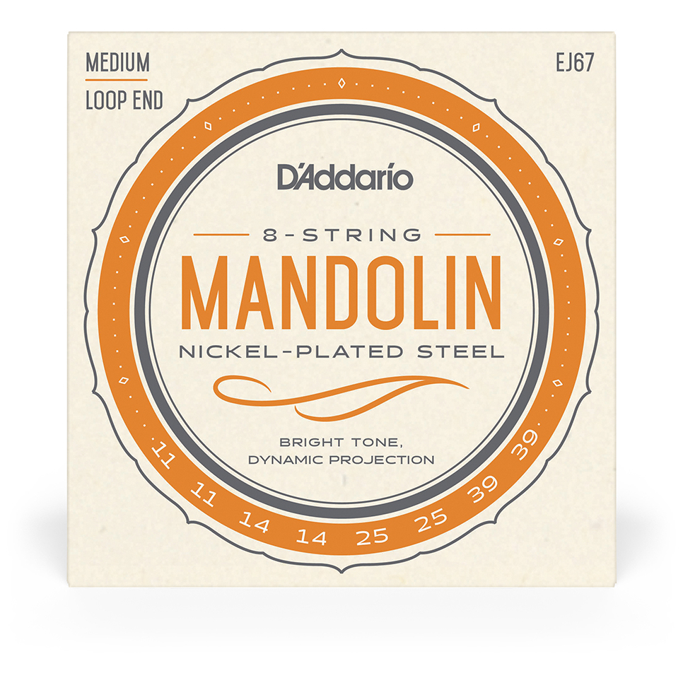 D’Addario EJ67 - Mandoline Nickel Plated Steel 011-039 10019541-0