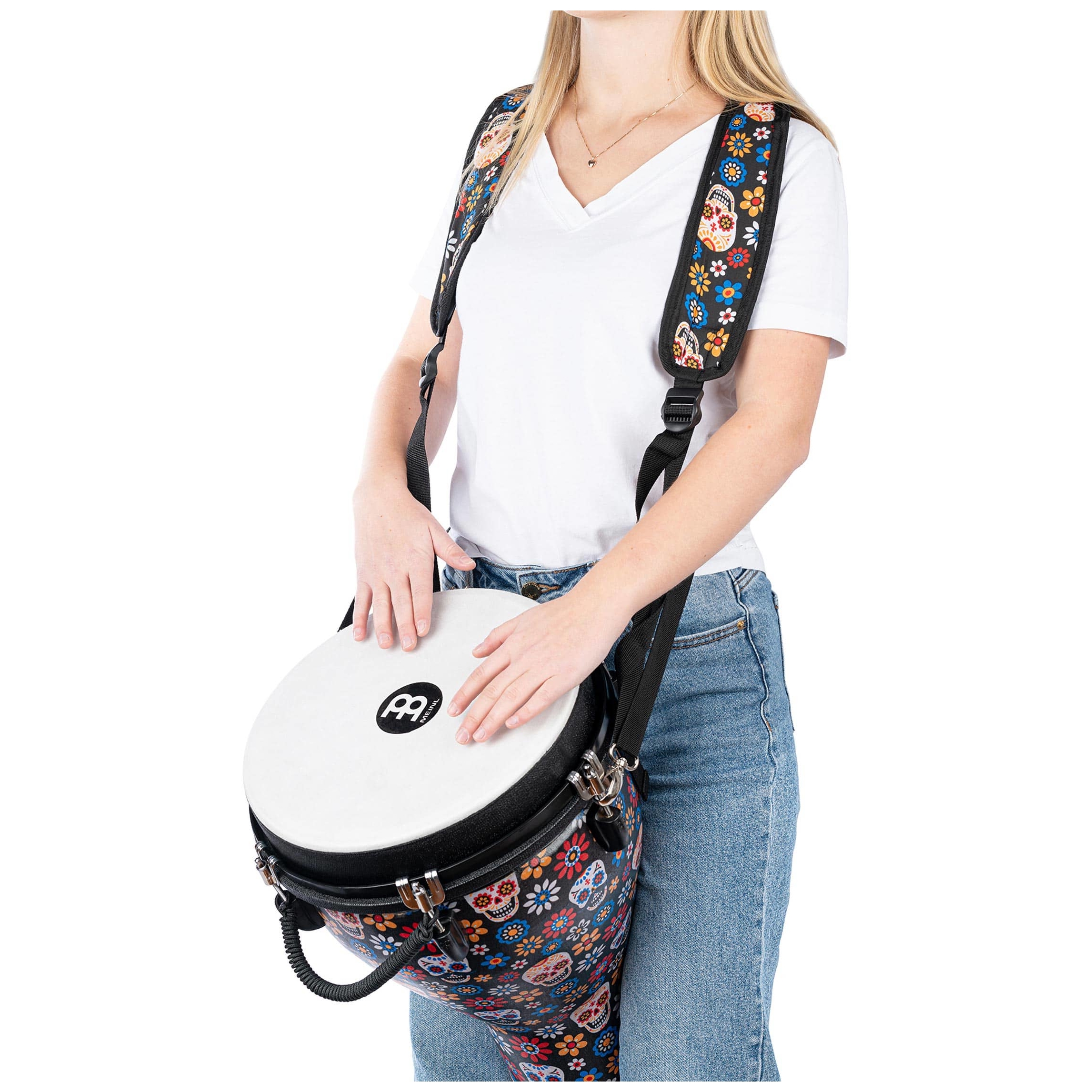 Meinl Percussion - Meinl Percussion MDJS1DA Designer Djembe Strap, Day Of The Dead - 1