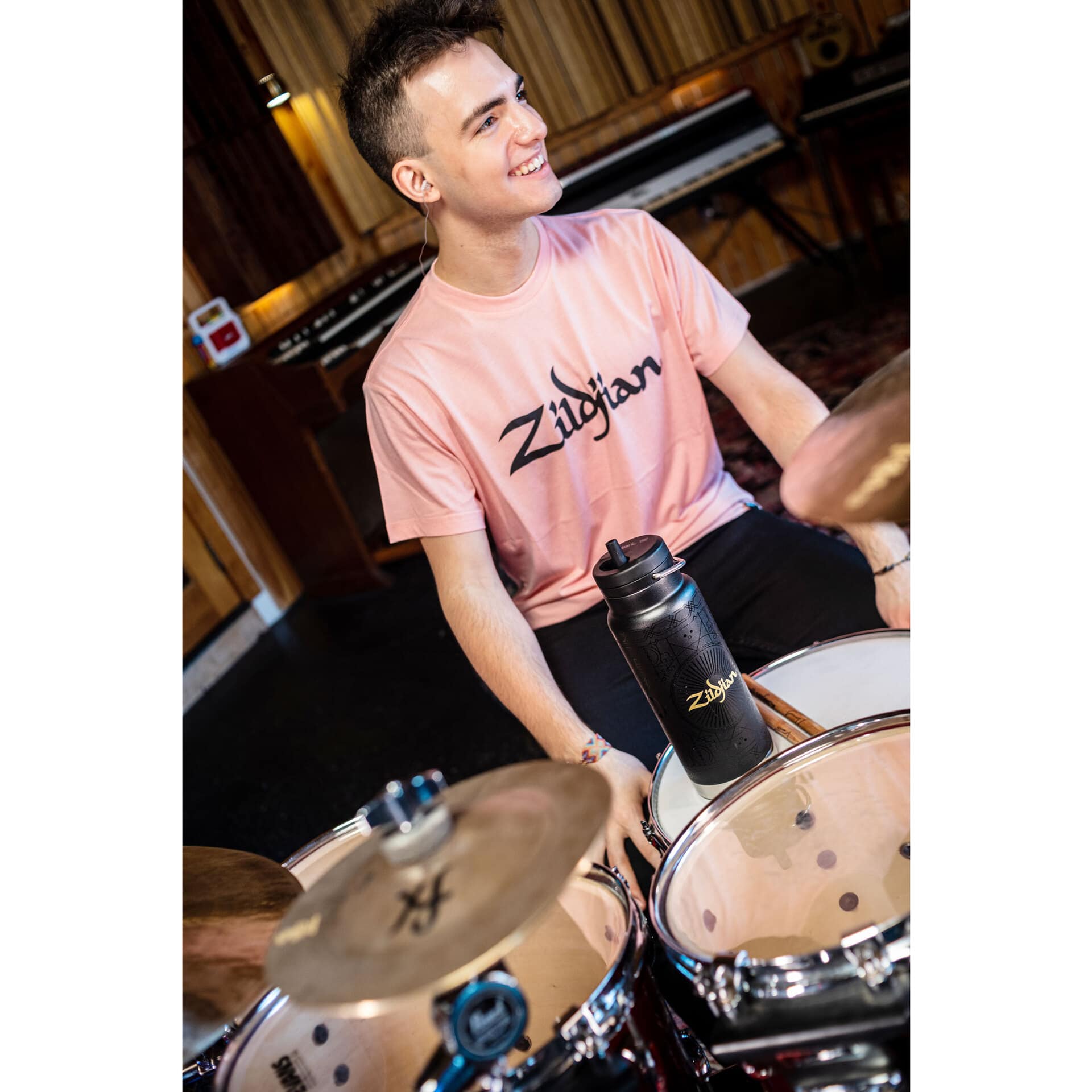 Zildjian Classic Logo Tee Pink Large 2