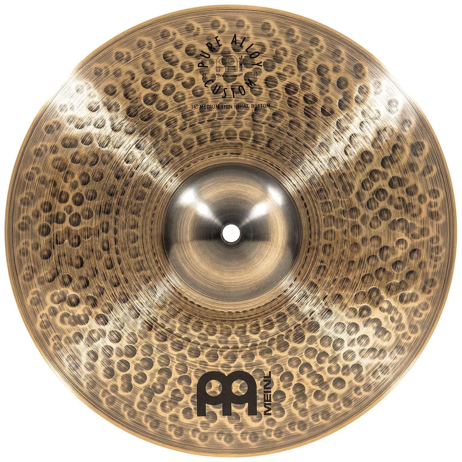 Meinl Cymbals - Meinl Cymbals PAC14MTH - 14 Pure Alloy Custom Medium Thin Hihat - 7