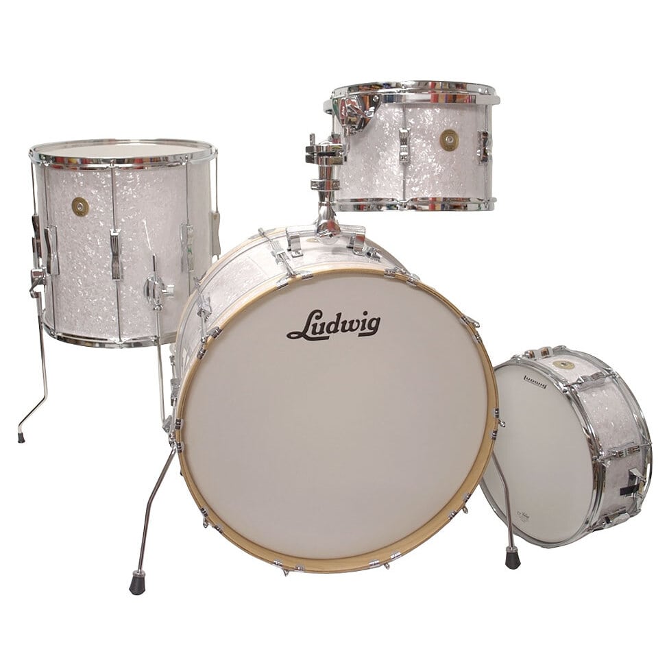 Ludwig Continental Club 22" White Marine Pearl Shell Set