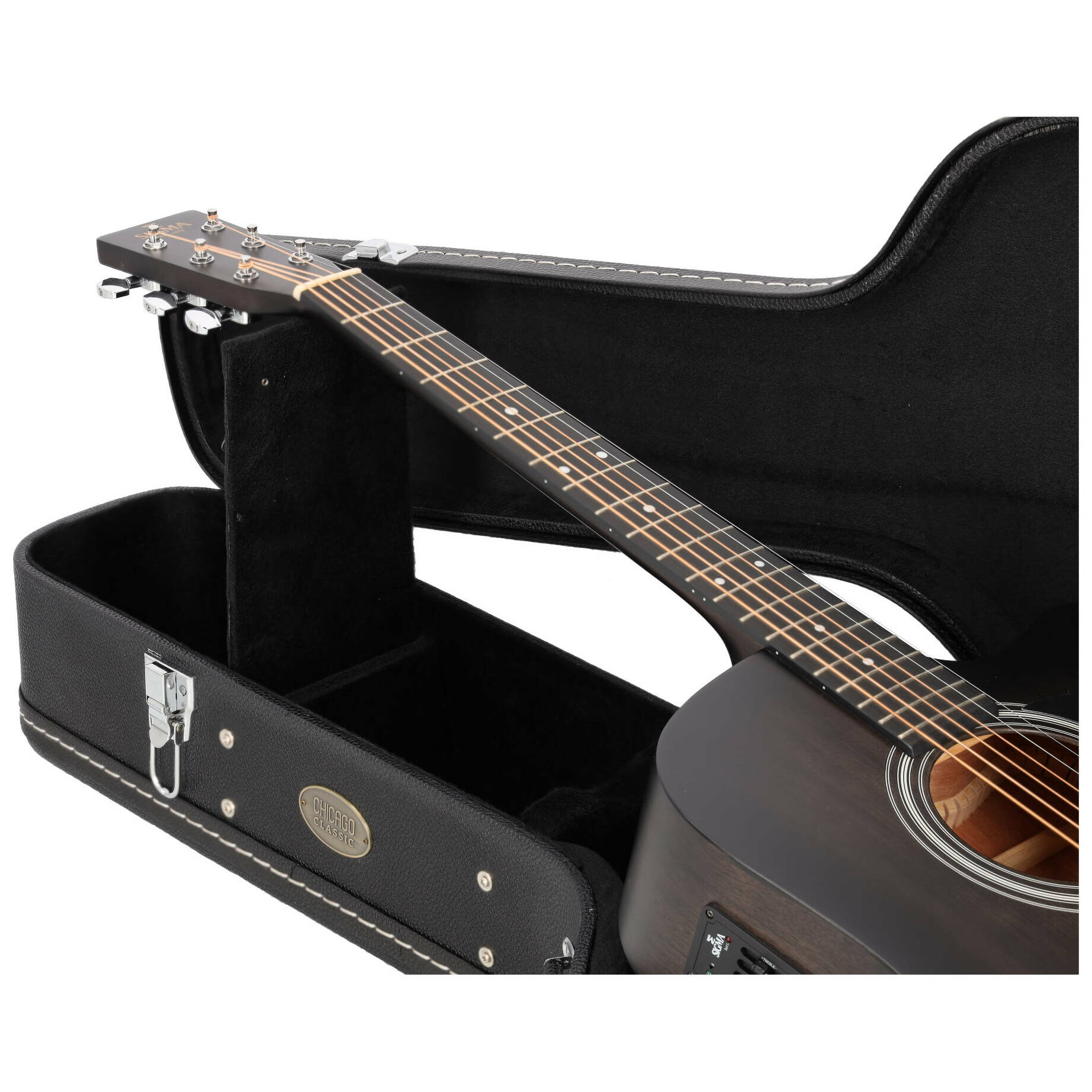Chicago Classic Holzkoffer Dreadnought Schwarz 9