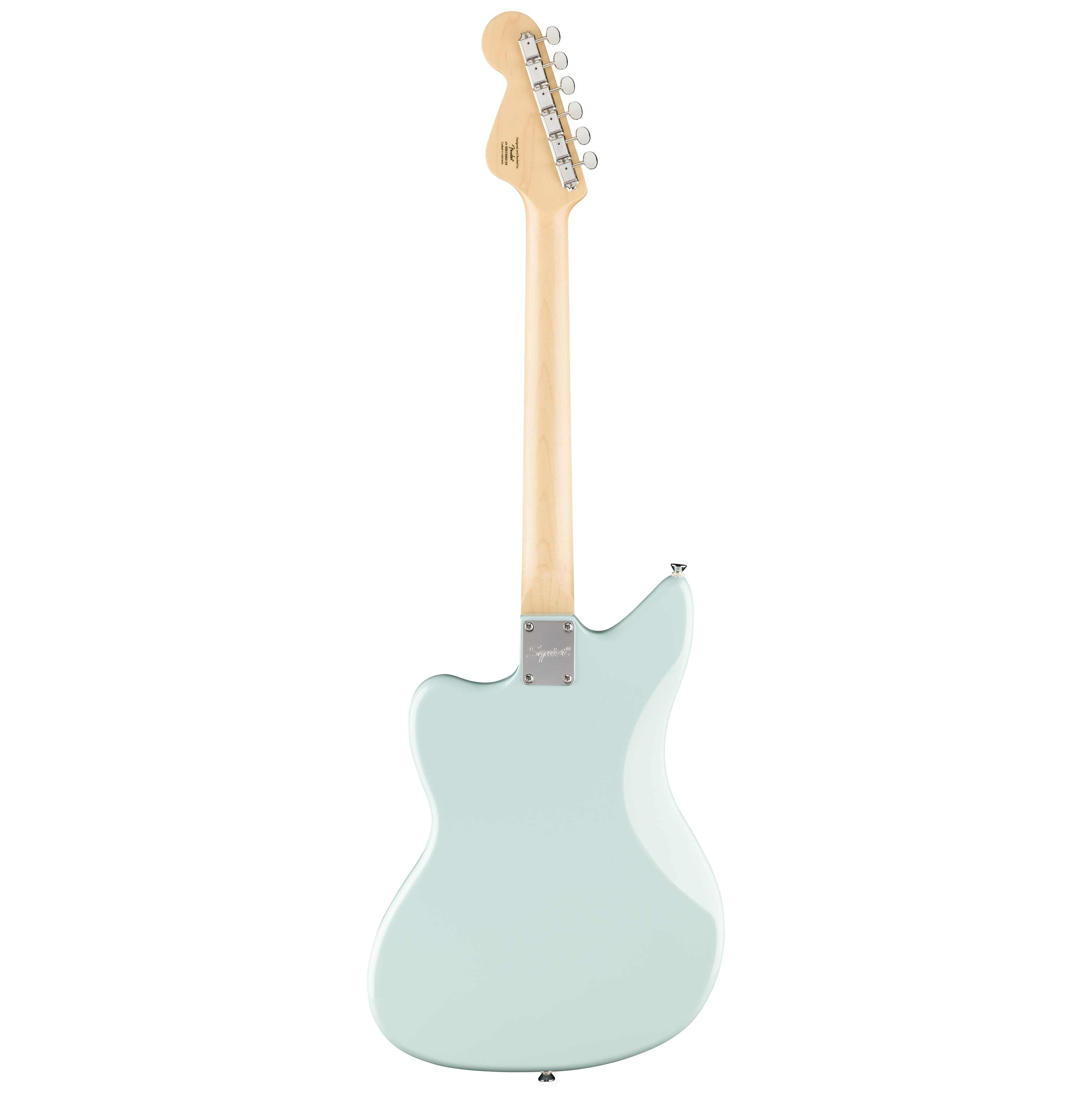 Squier by Fender Paranormal Electric VI LRL Parchment PG Matching Headstock Daphne Blue 2