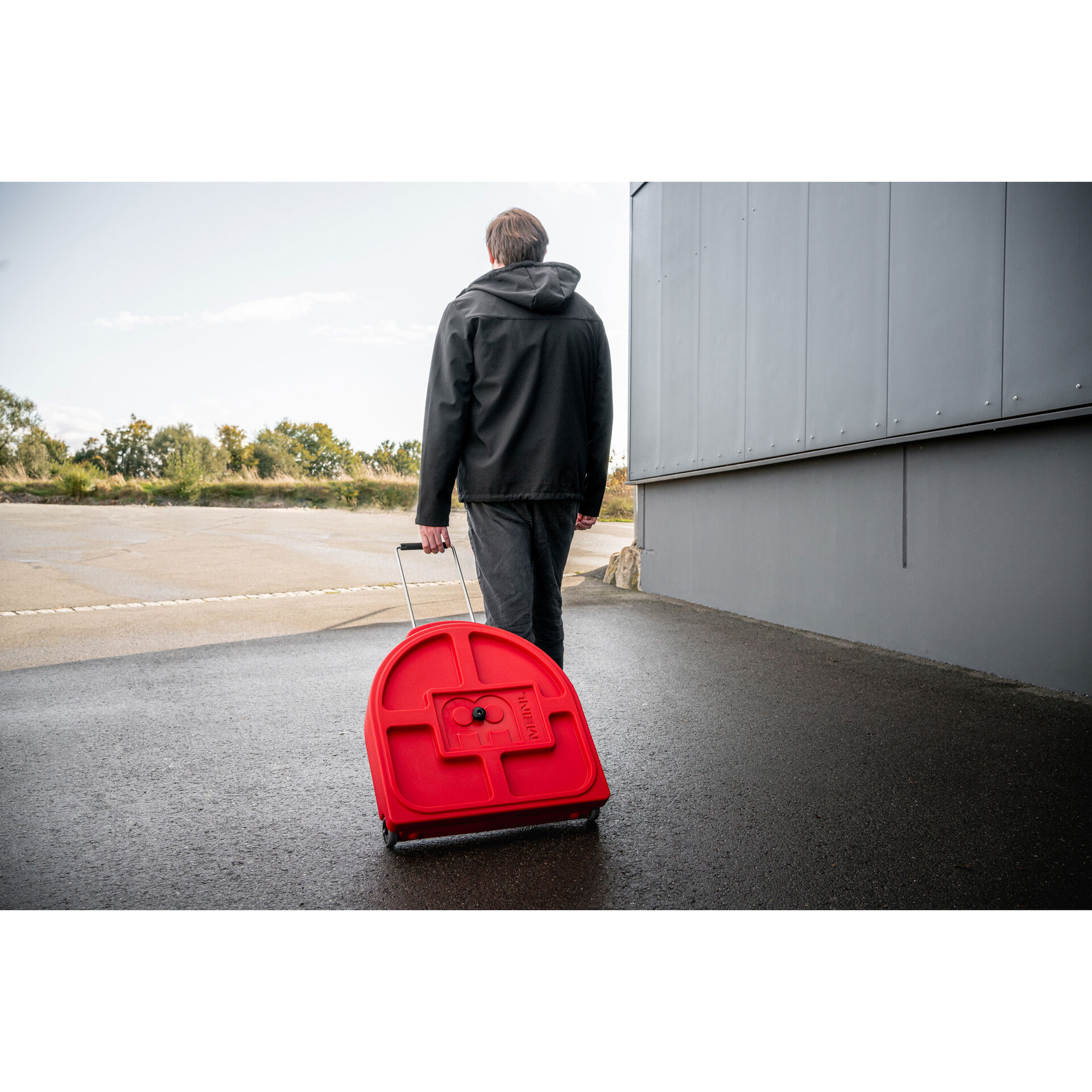 Meinl Cymbals MCC22R-TR 22" Pro Cymbal Case Trolley, Red 6