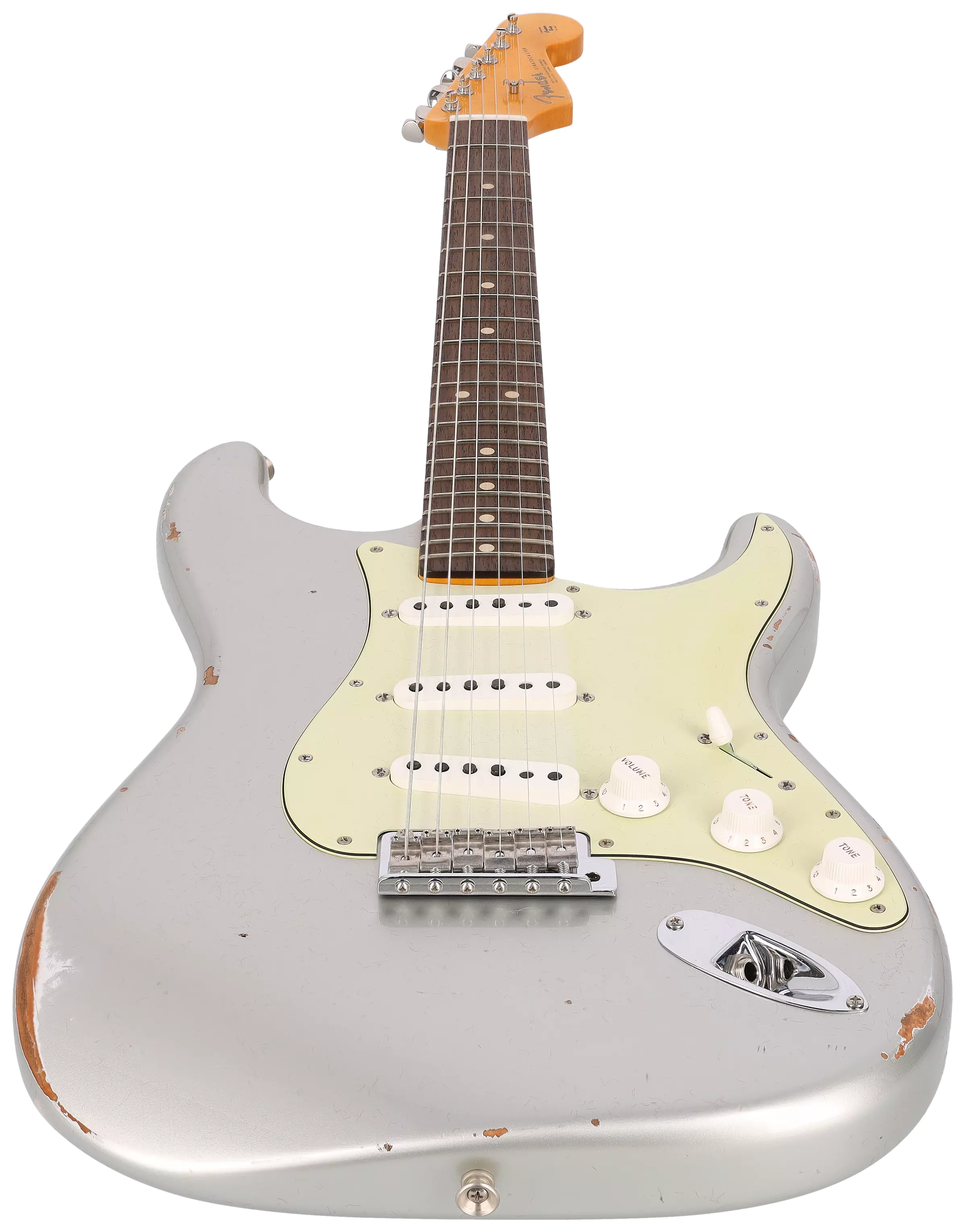 Fender Custom Shop 1963 Stratocaster Relic Aged Inca Silver Metallic #1 3