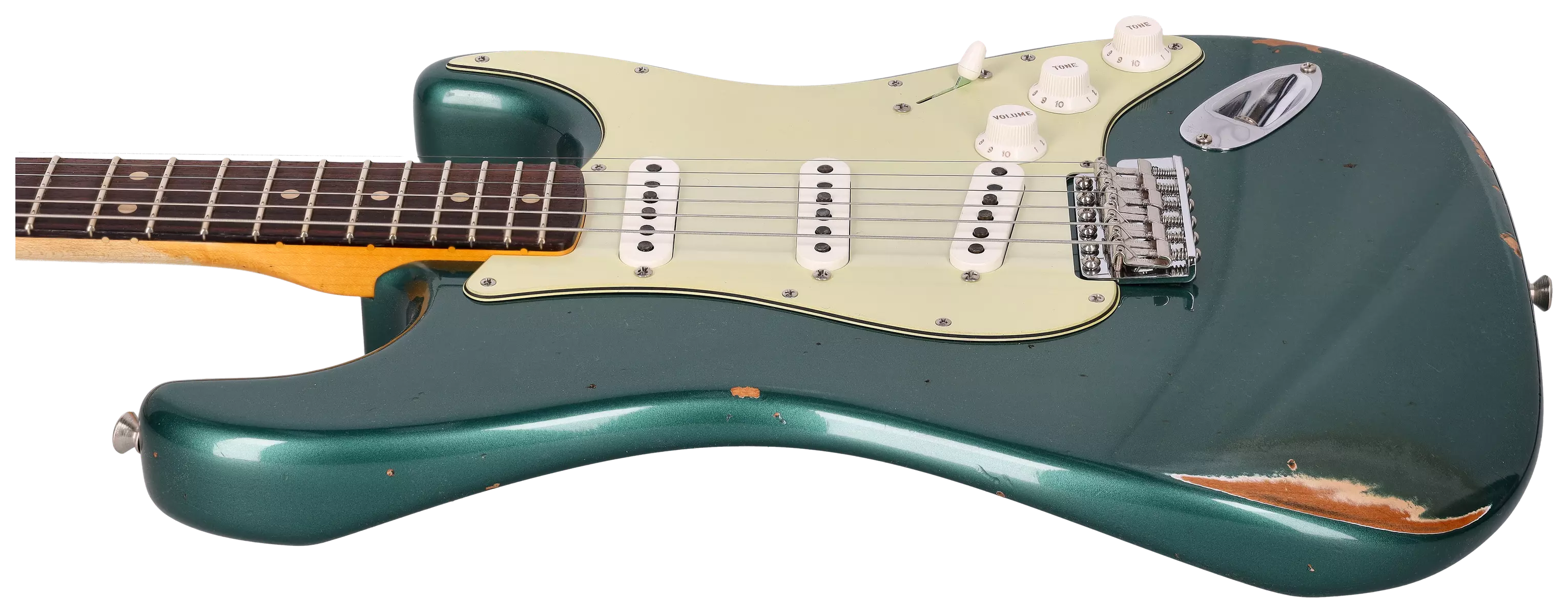 Fender Custom Shop 1963 Stratocaster Relic Aged Sherwood Green Metallic #1 8