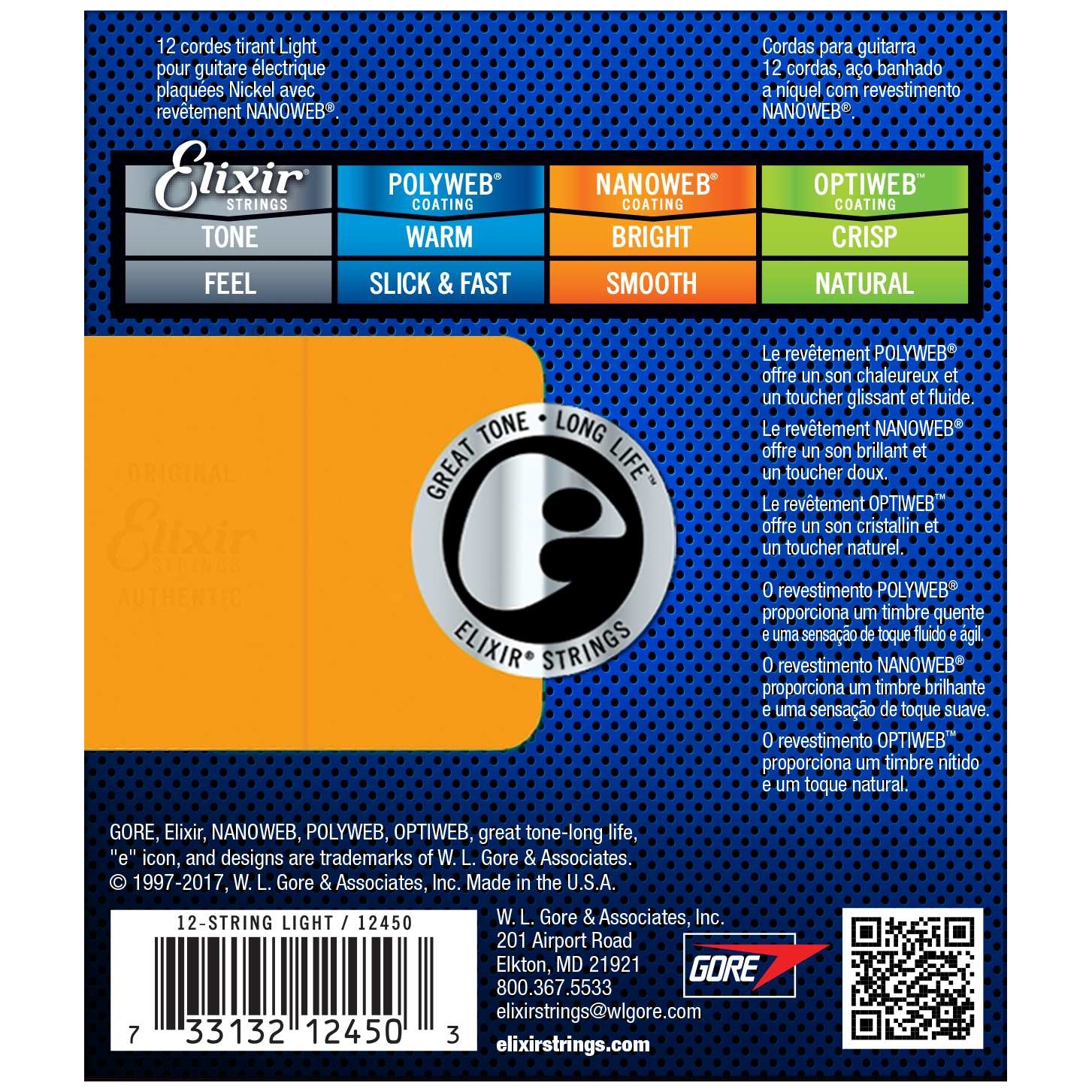 Elixir - Elixir 12450 Nanoweb 12-String Light 010-046 - 1