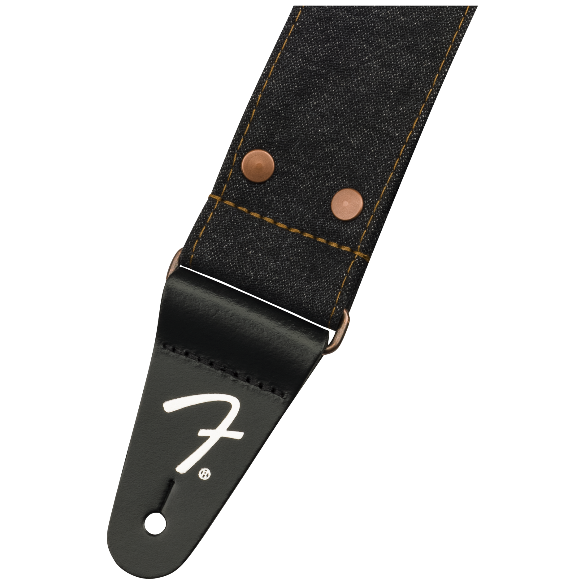 Fender Wrangler Riveted Denim Strap Black 1