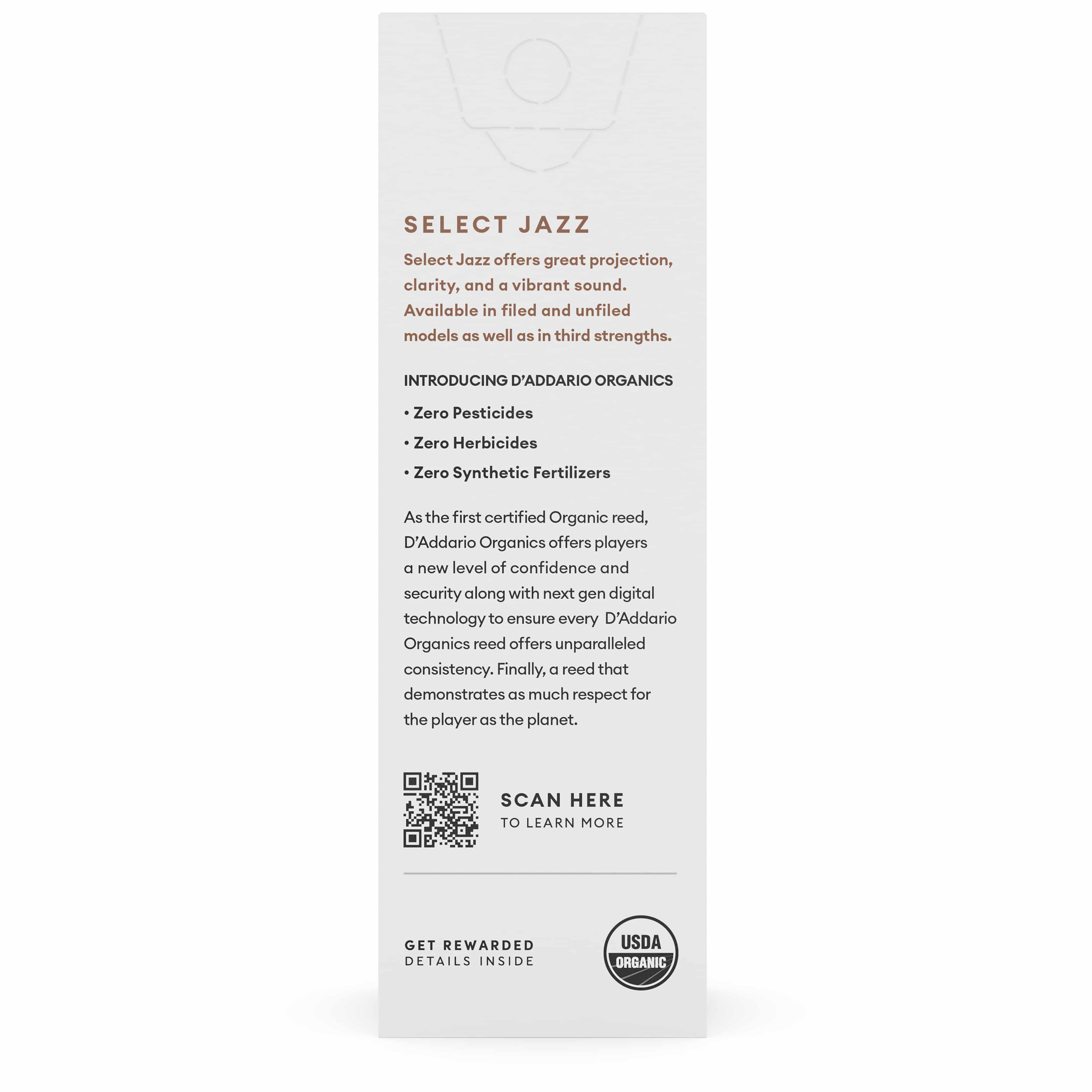 D’Addario Woodwinds Organic Select Jazz Unfiled - Bariton Saxophone 2S - 5er Pack 2