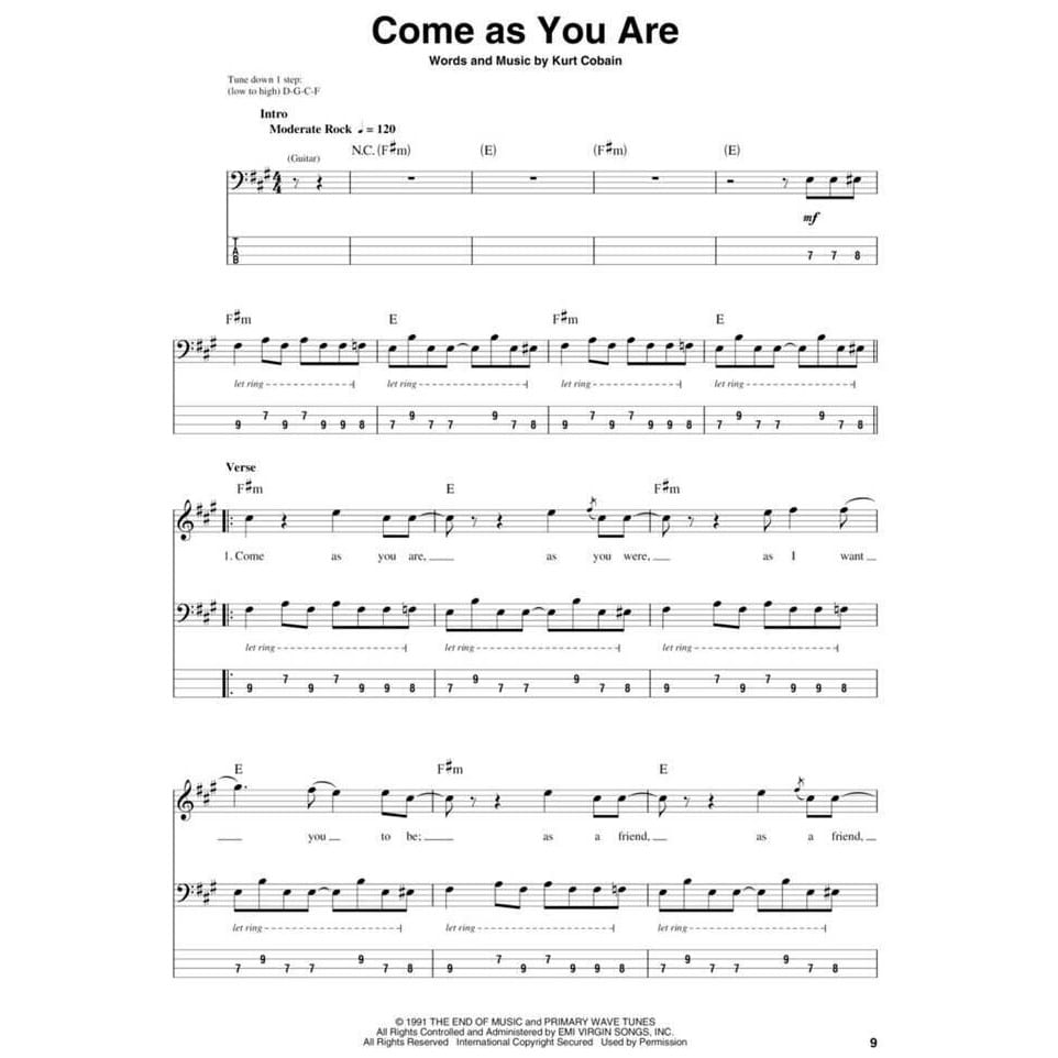 Hal Leonard Bass Play-Along Vol.25 - Nirvana 3