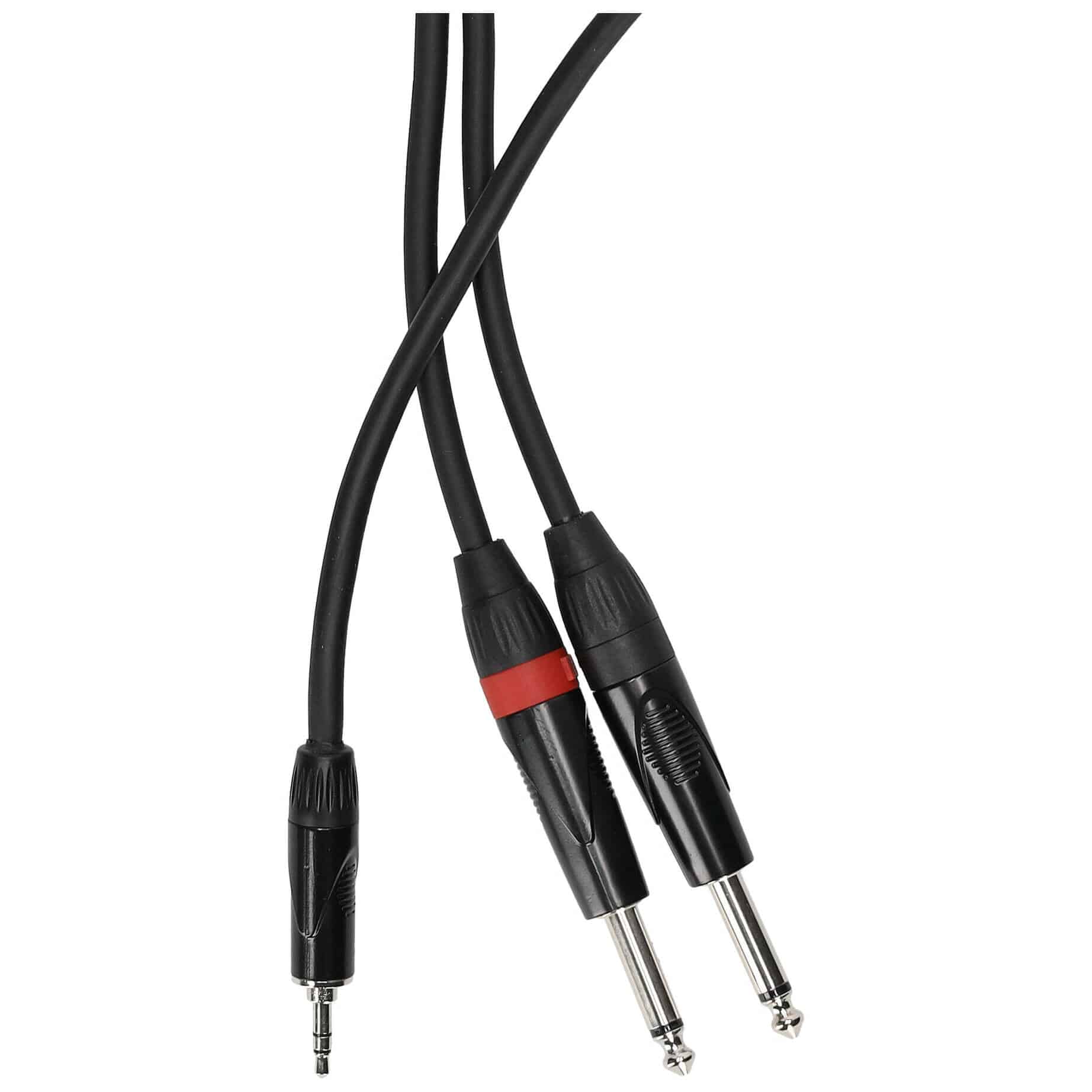 Klang Y-Audiokabel, 3 Meter 3,5 mm Klinke, male, stereo - 2x 6,3 Klinke, male, mono 2