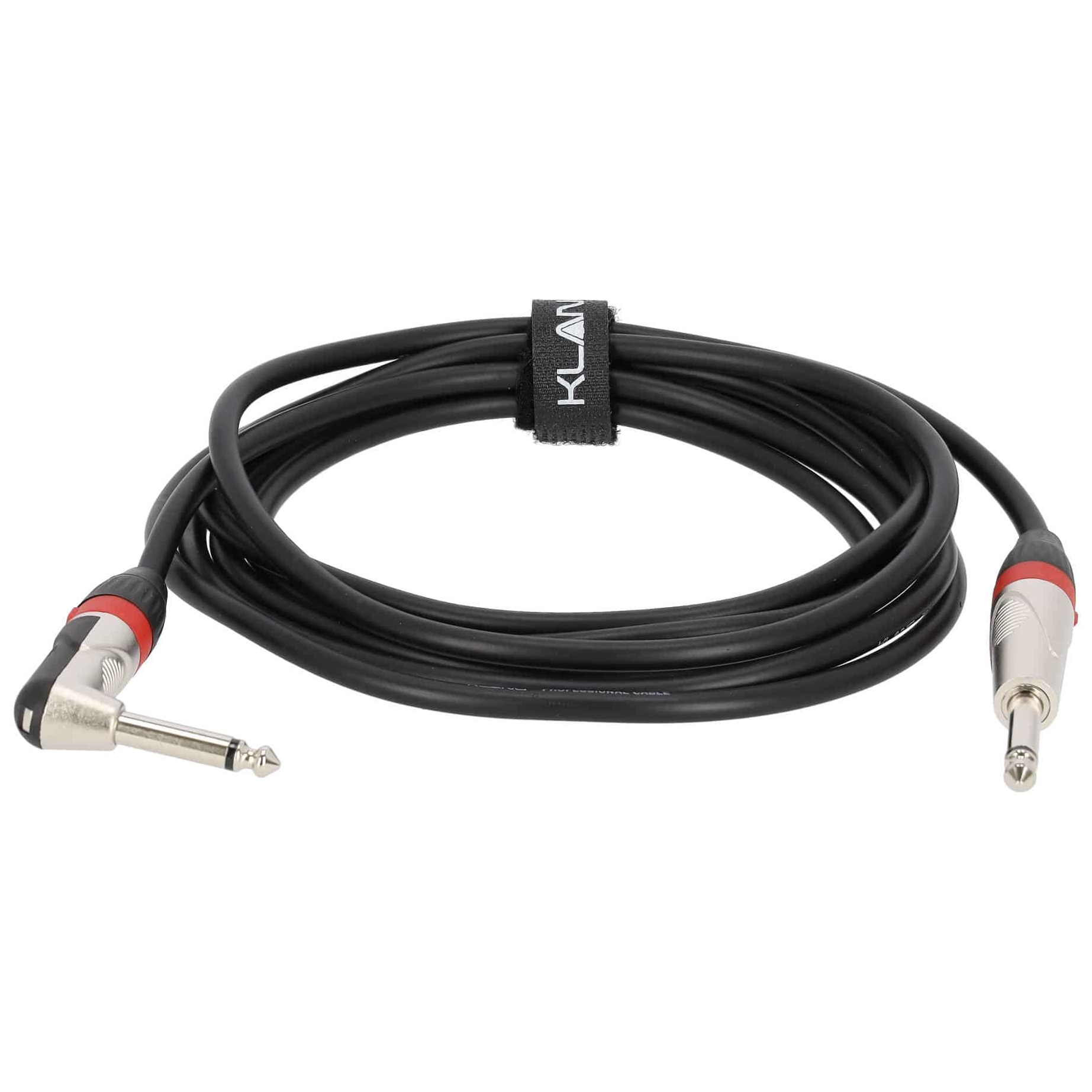 Klang - Klang Instrumentenkabel PRO 6,3mm Klinke, mono - 6,3mm Klinke gewinkelt, mono, 3,0 Meter - 1