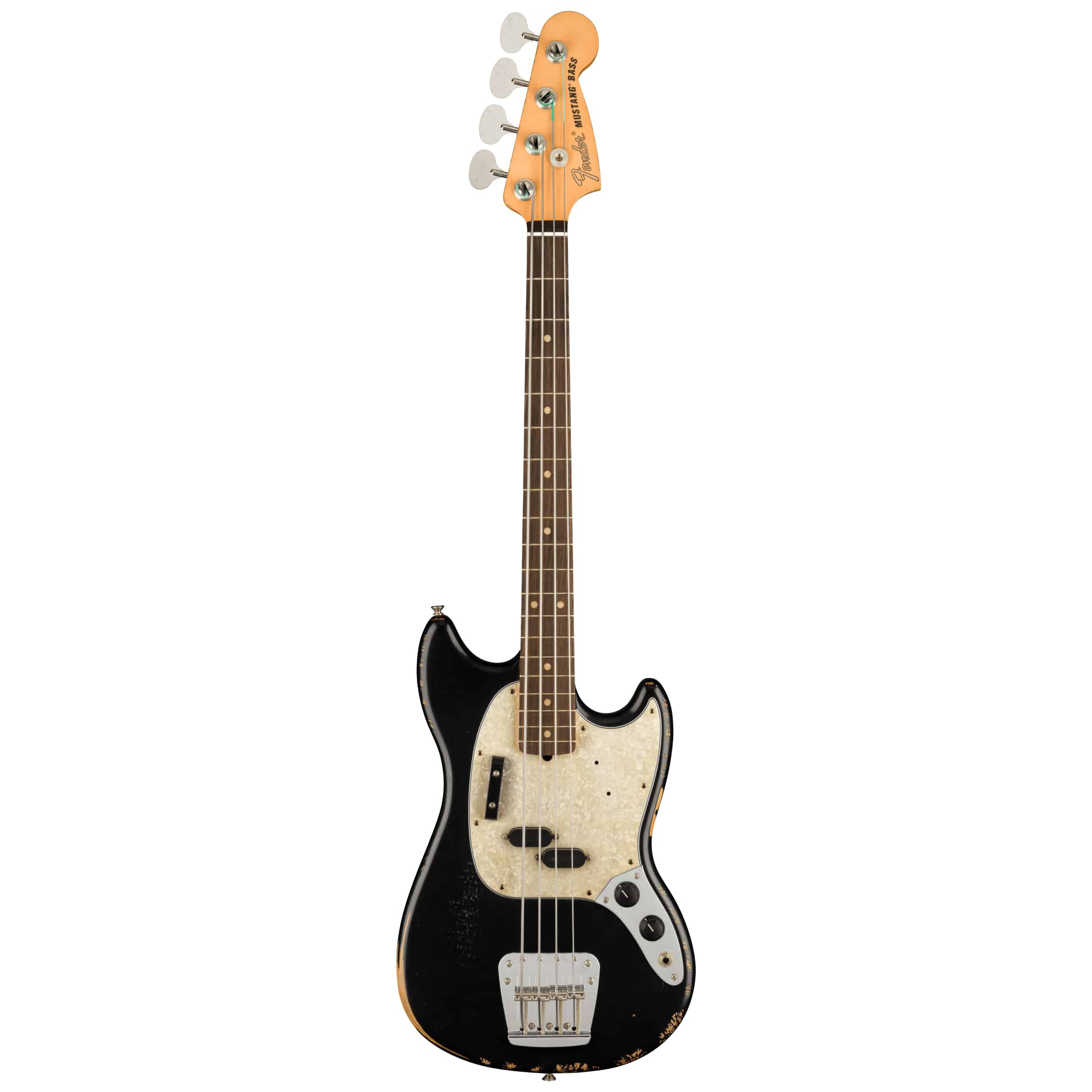 Fender - Fender Justin Meldal-Johnsen Road Worn Mustang Bass BLK - 1