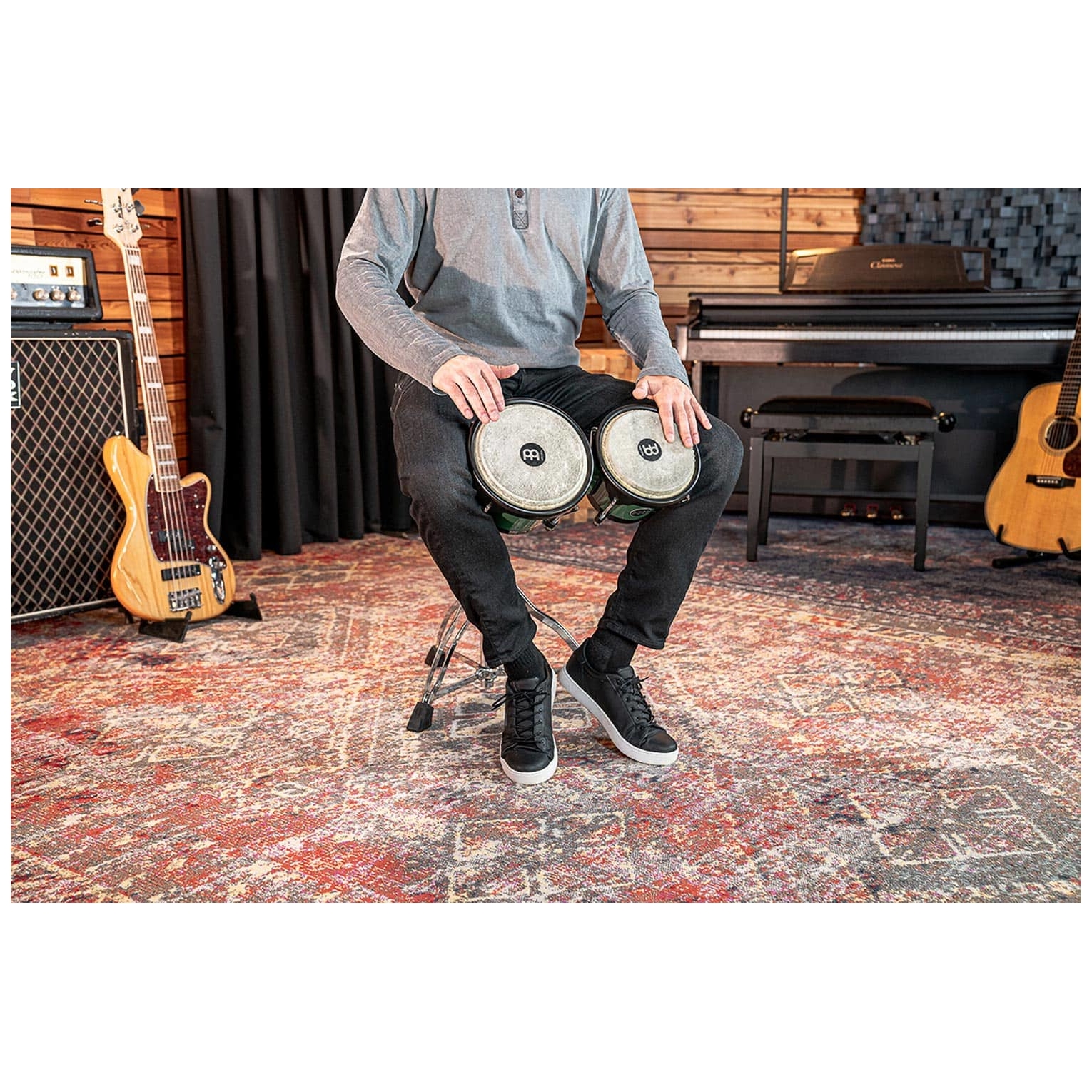 Meinl Percussion - Meinl Percussion HB50FG Journey Series Bongo, Forest Green - 7