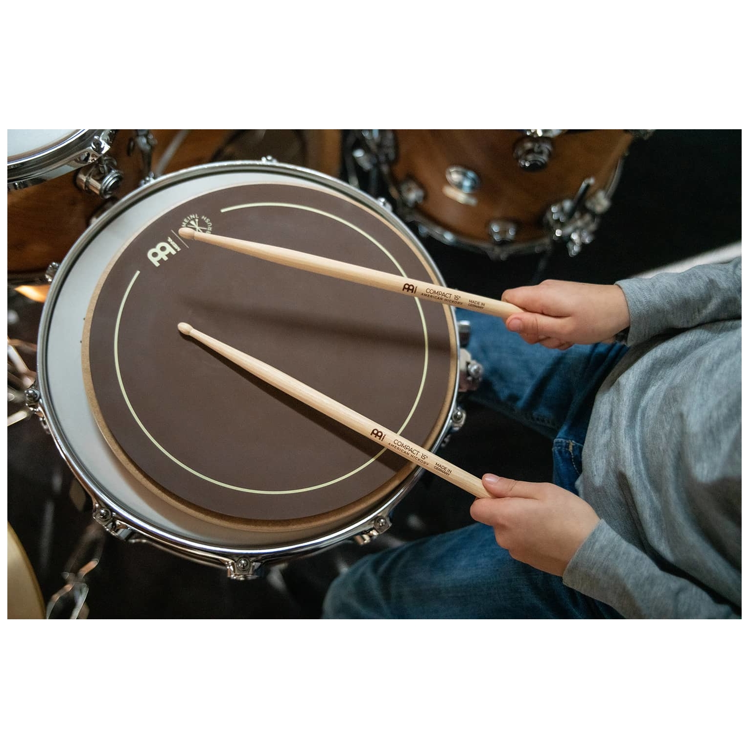 Meinl Stick Brush - Meinl Stick Brush Compact 15 Drumstick American Hickory - 9