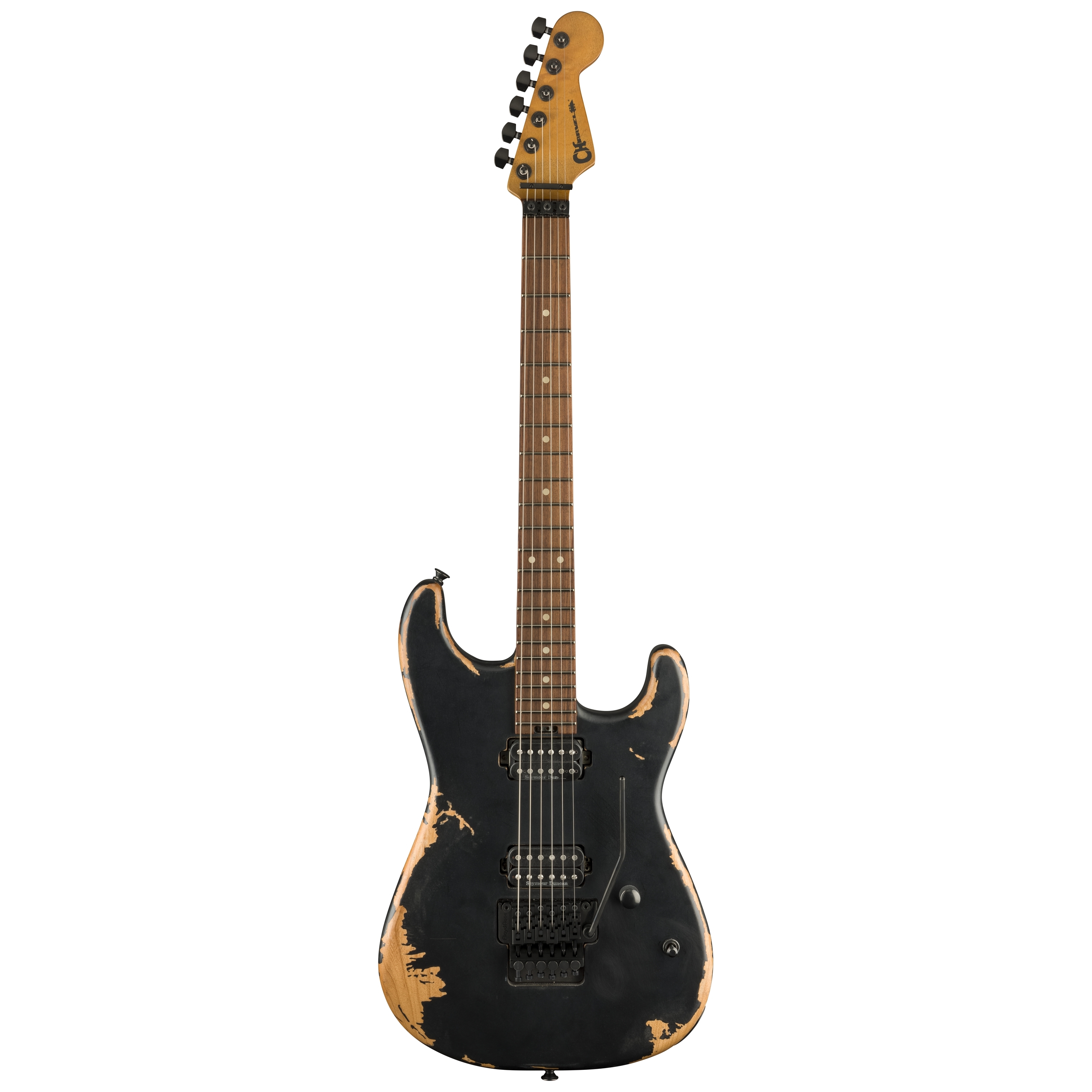 Charvel Pro-Mod REL SRS SD1 HH FR PF - WEATHERD BLACK