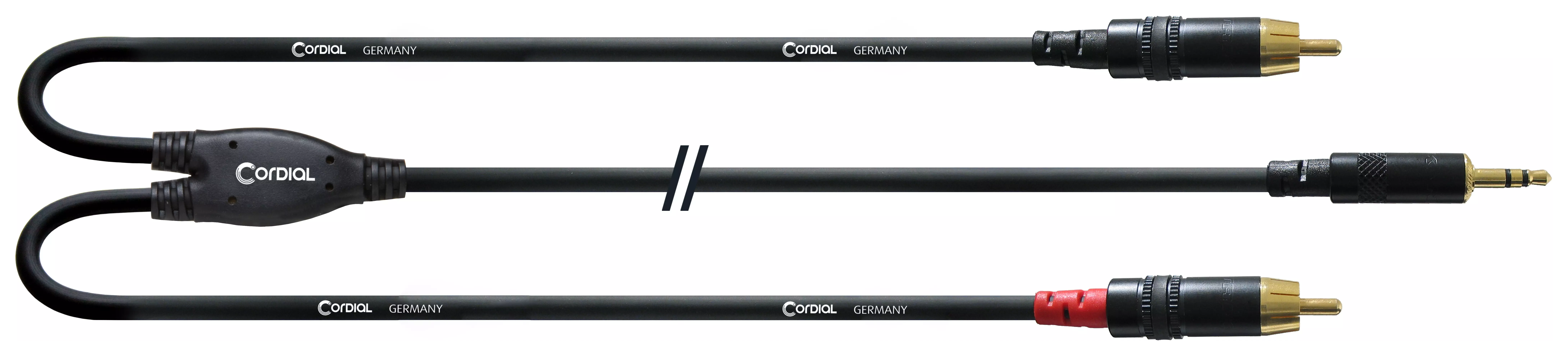 Cordial CFY 0.9 WCC - 0,9 m, Mini-Stereoklinke auf 2 x RCA / Cinch, REAN