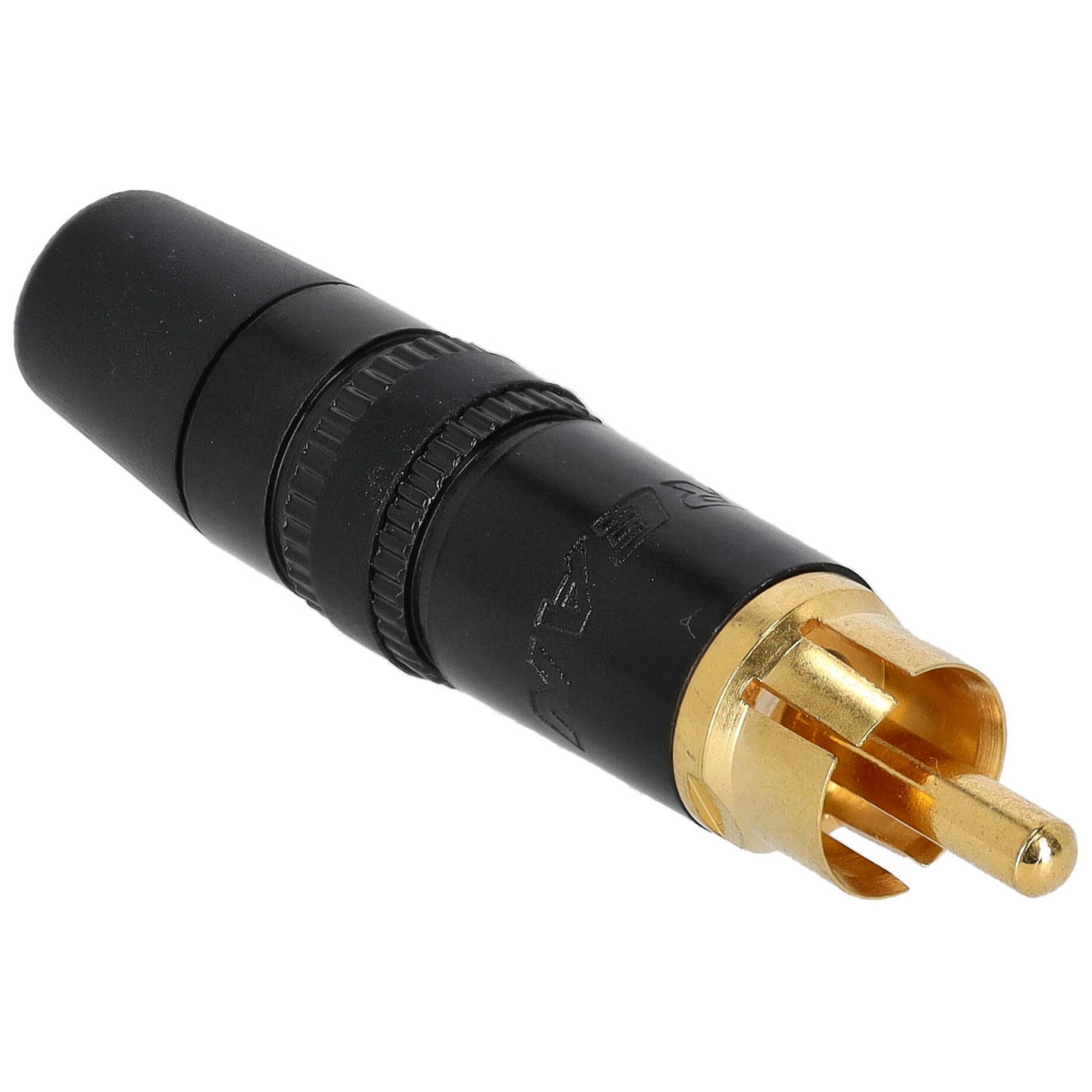 Rean by Neutrik NYS373-0 Cinchstecker Schwarz mit schwarzem Ring
