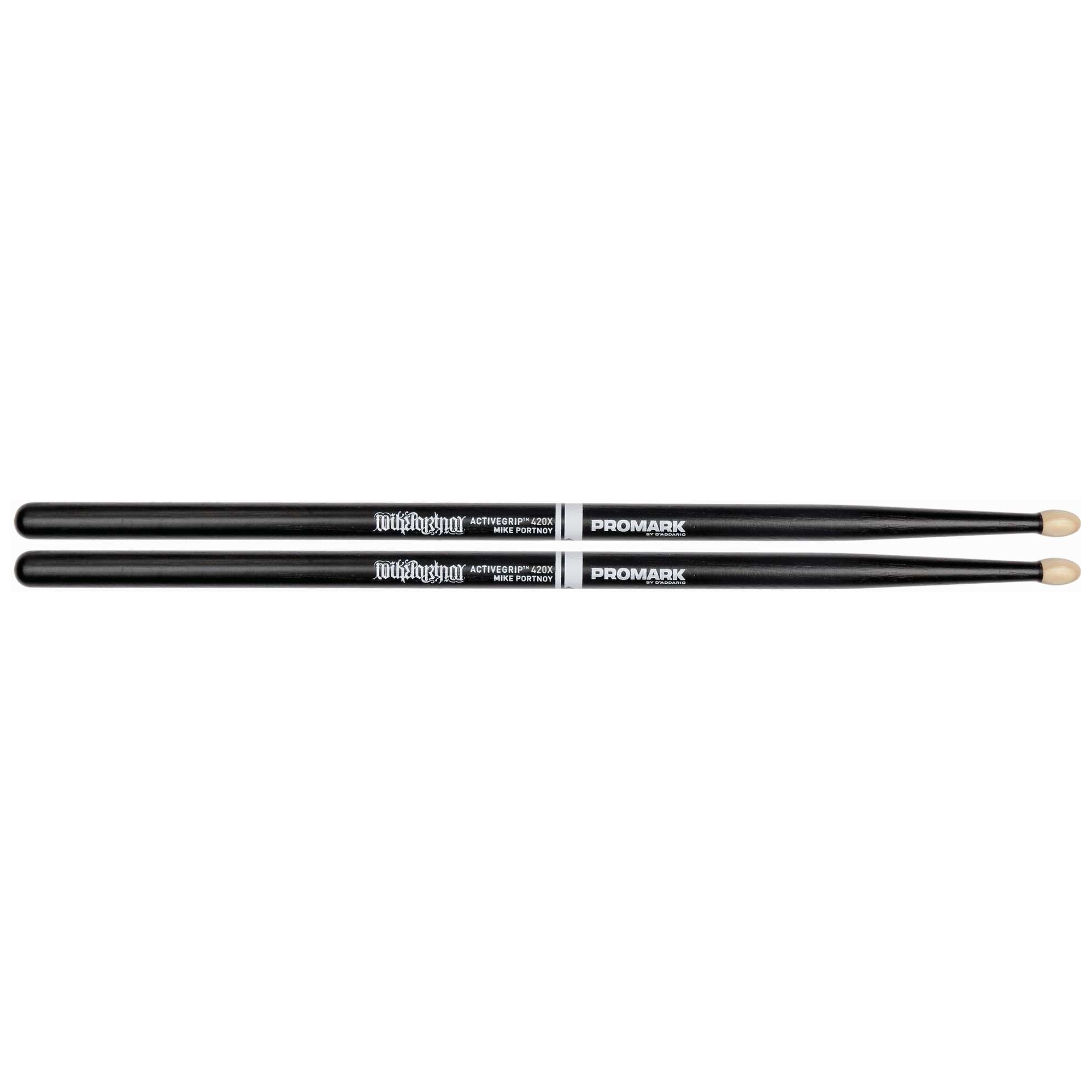 ProMark - ProMark 420X Mike Portnoy ActiveGrip - Hickory - Wood Tip (TXMP420XW-AG) - 1