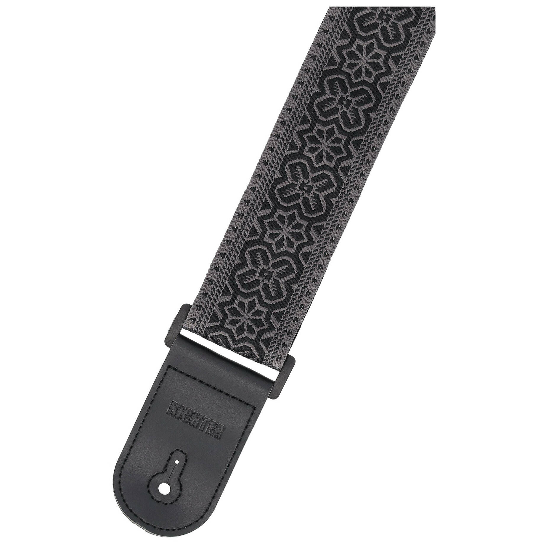 Richter Gitarrengurt Vegan Retro Black Anthracite 2