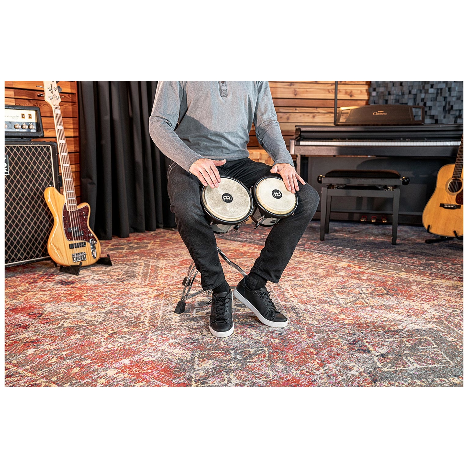 Meinl Percussion - Meinl Percussion HB50UG Journey Series Bongo, Ultimate Gray - 7